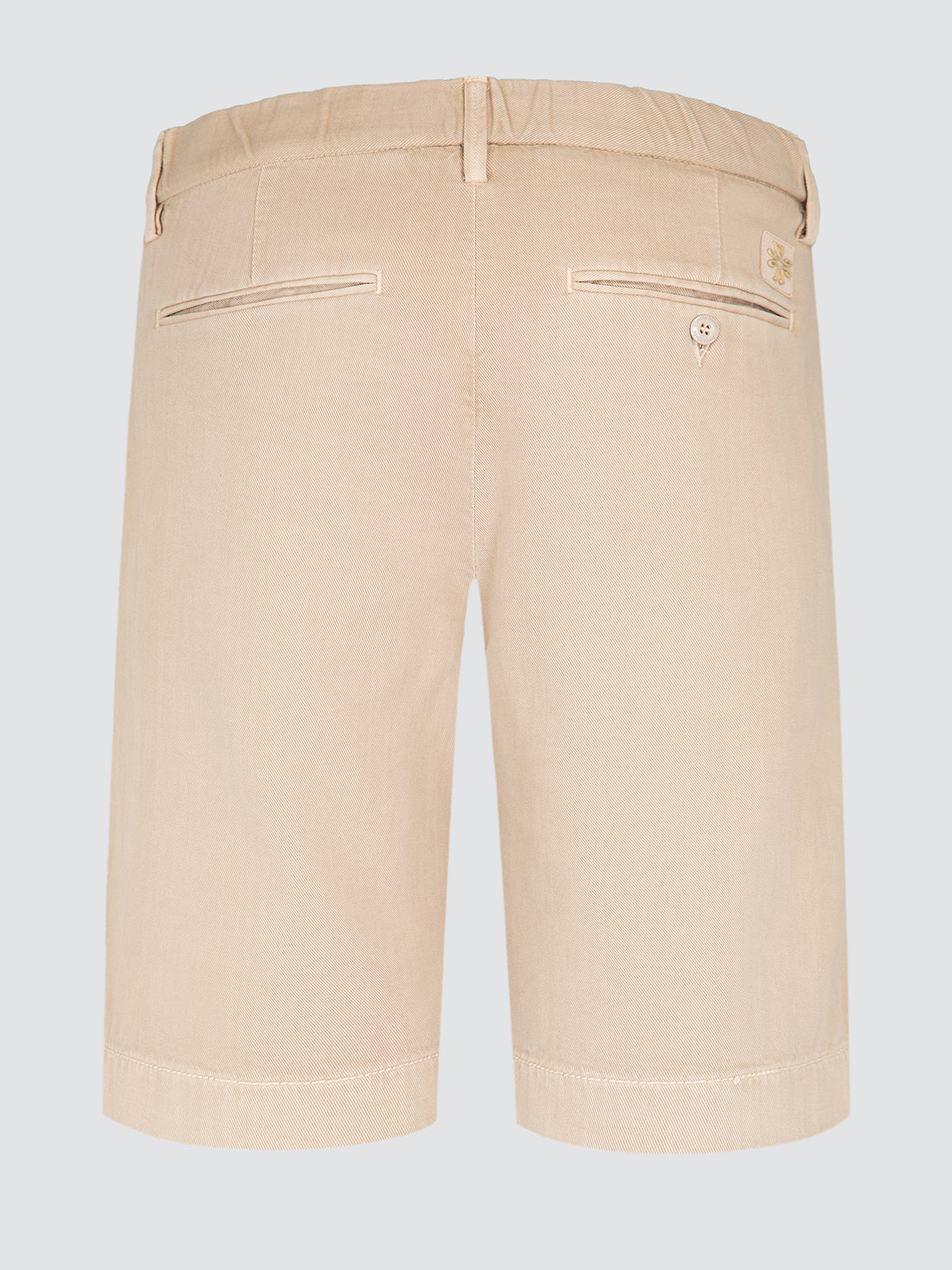 Bermudas George de Sarga Elástica de Algodón Beige
