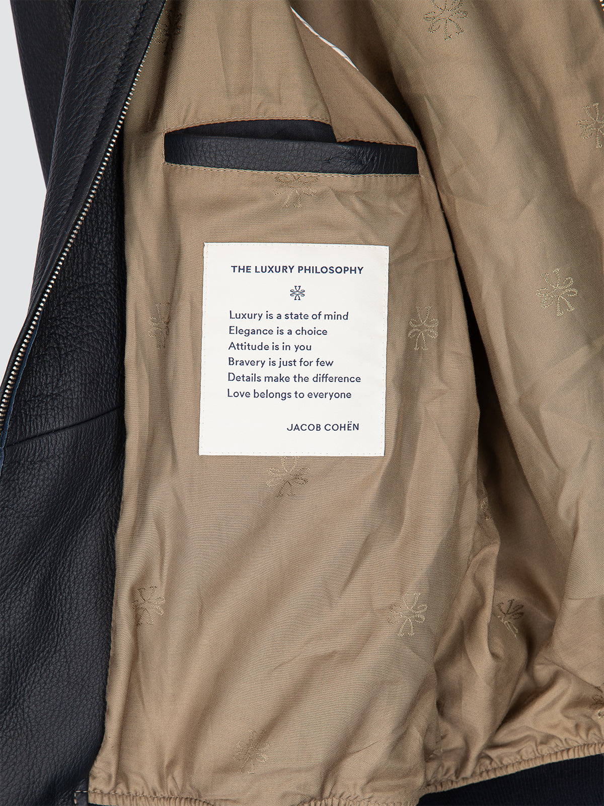 Hirschlederjacke Marineblau