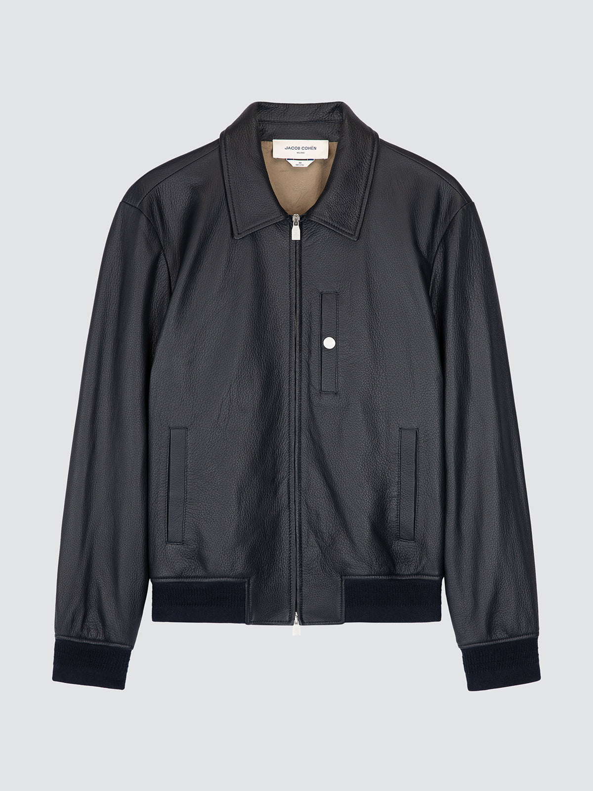 Hirschlederjacke Marineblau