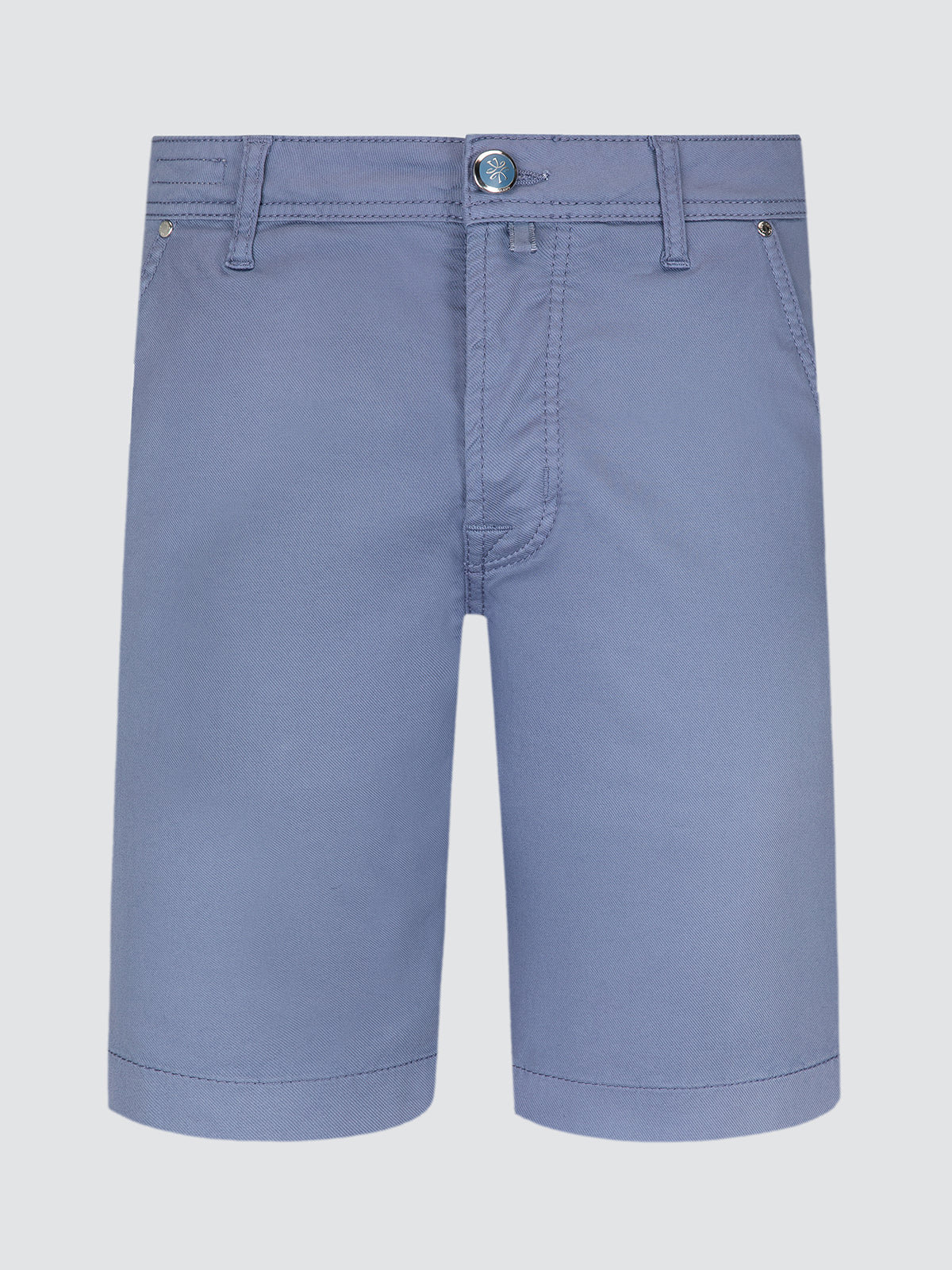 Blue shorts on a light gray background