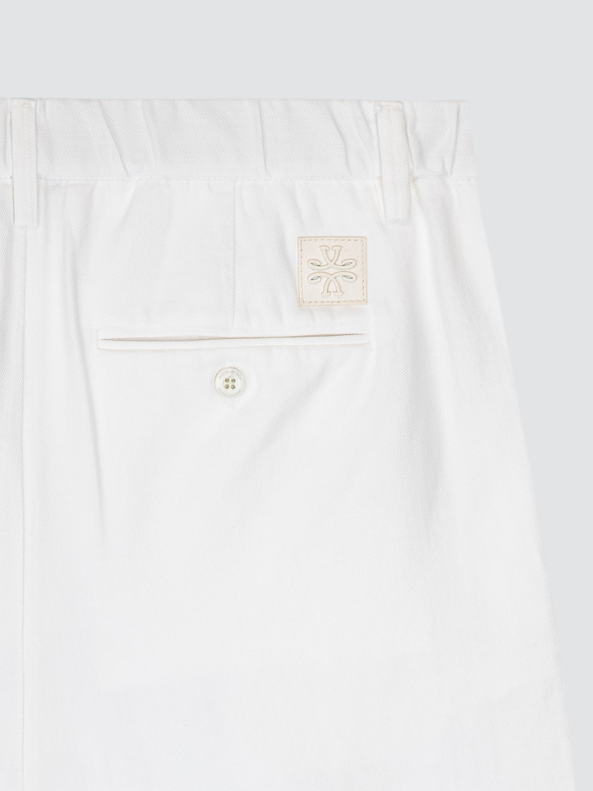 George Bermuda van Witte Katoenen Stretchtwill