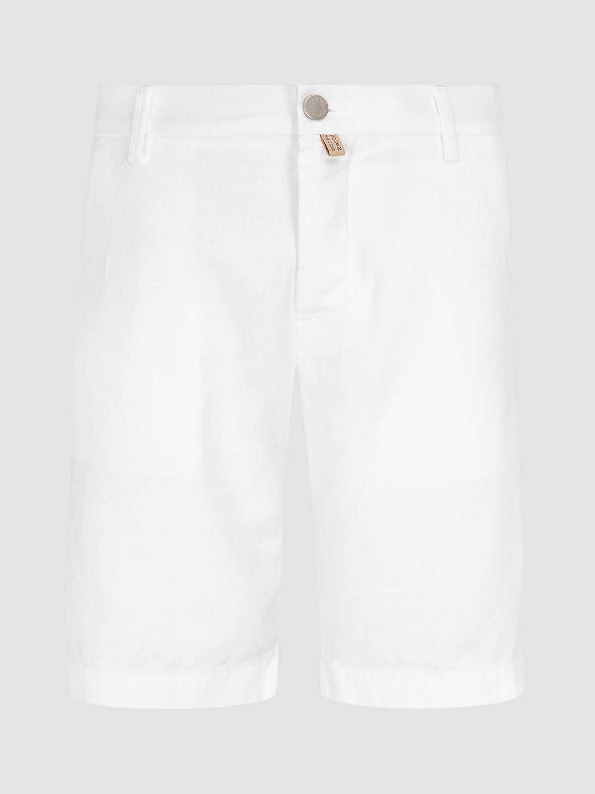 George Bermuda van Witte Katoenen Stretchtwill
