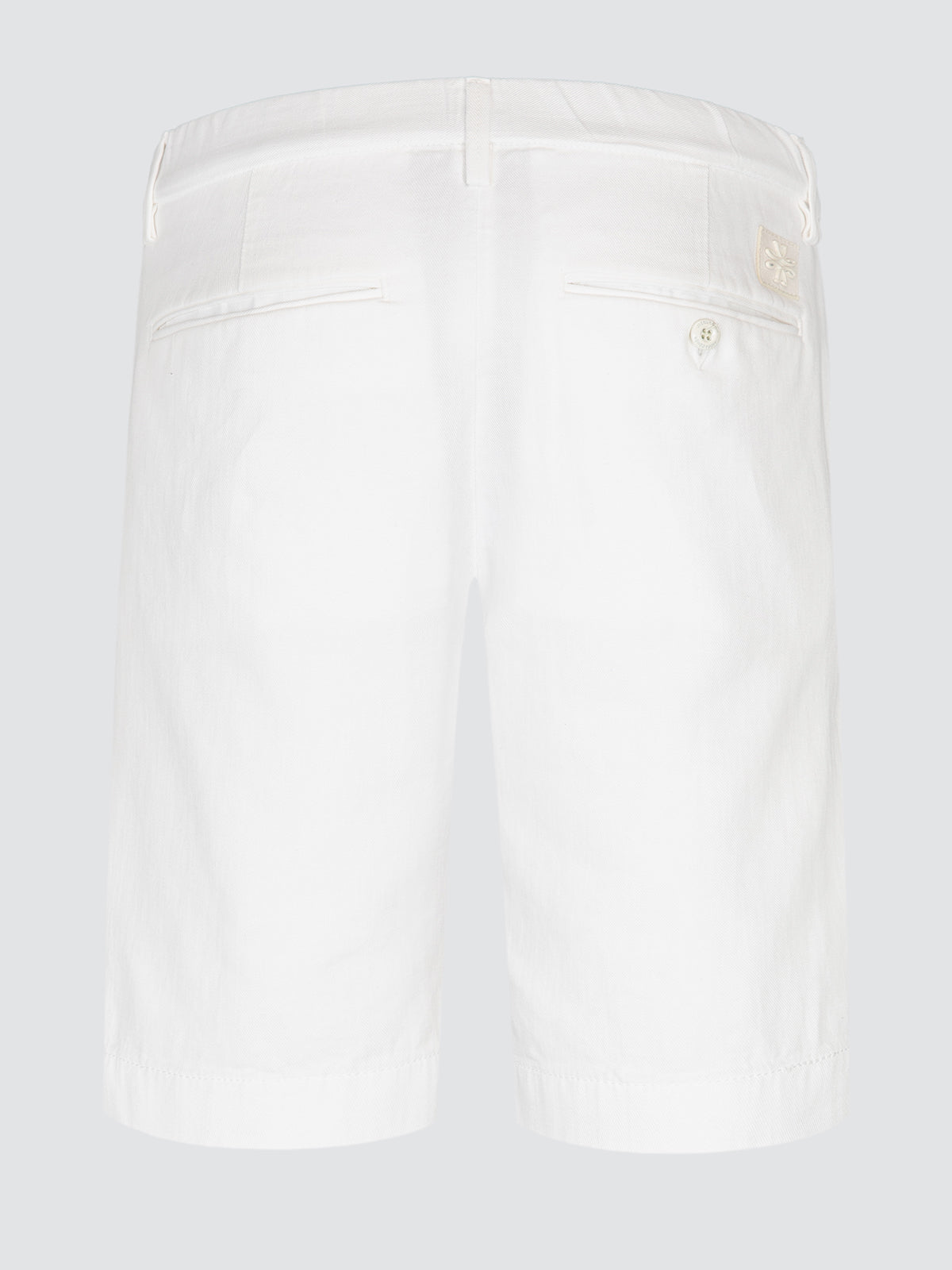 George Bermuda van Witte Katoenen Stretchtwill