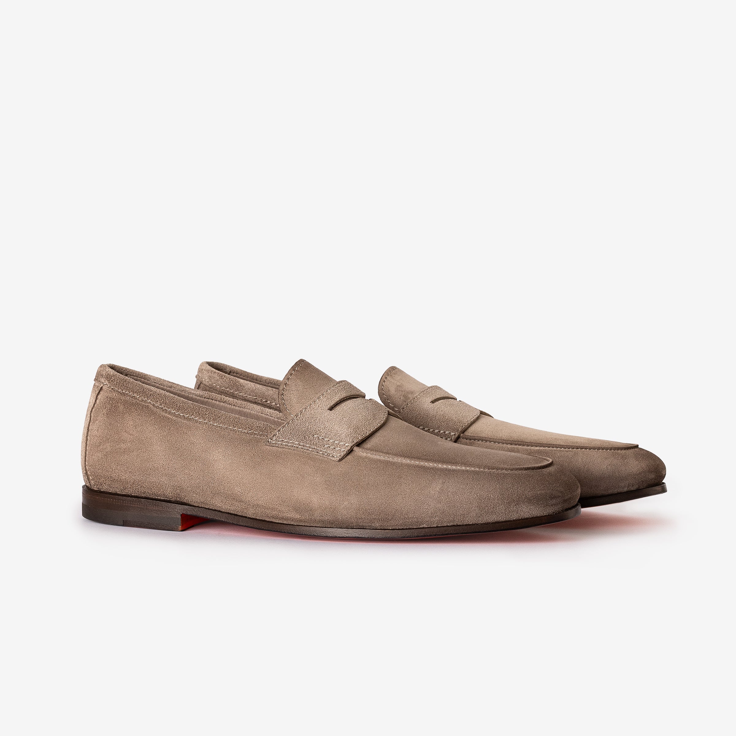 Carlo Beige Suede Ultra-flex Loafer Leather Sole