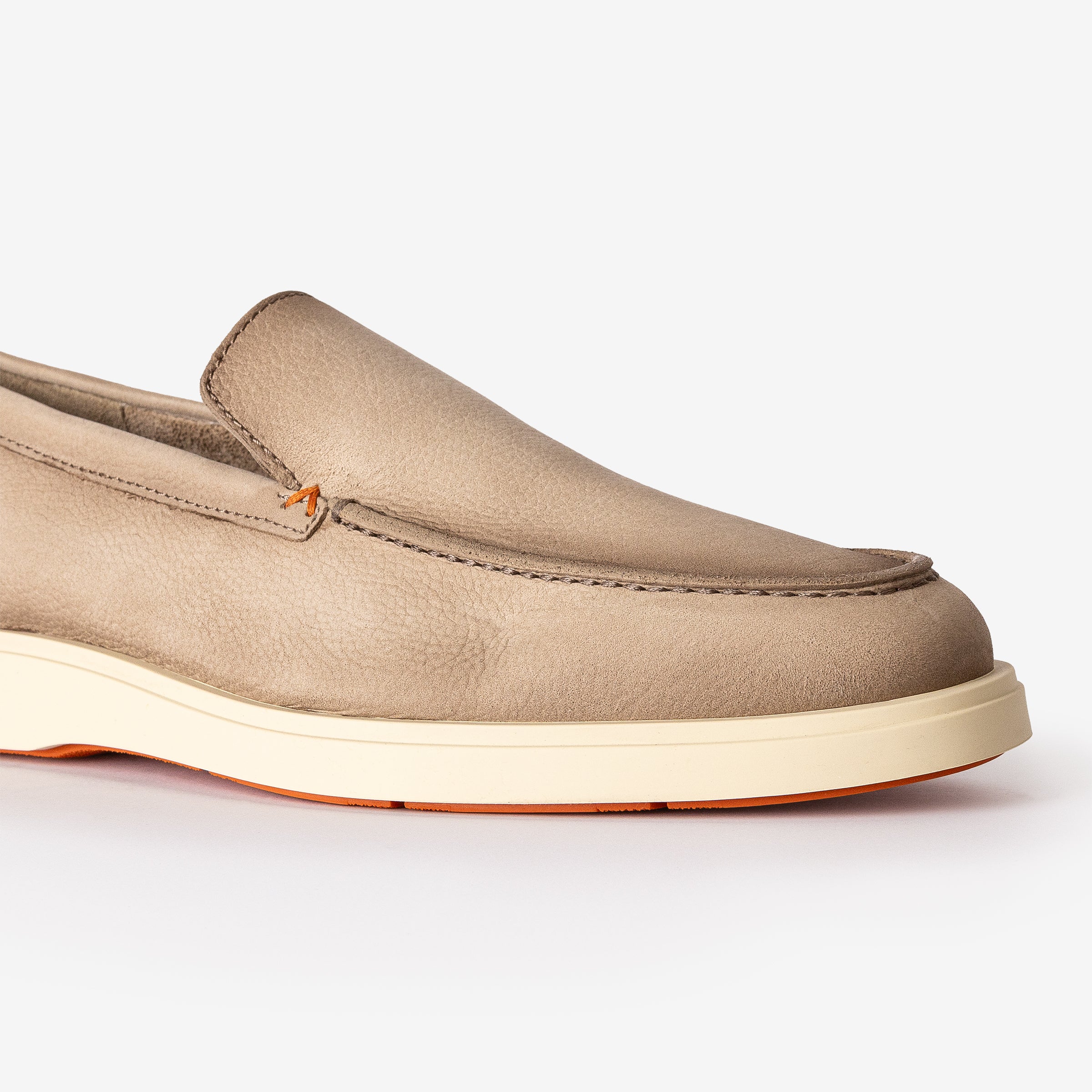 Beige Micro Nubuck Loafer