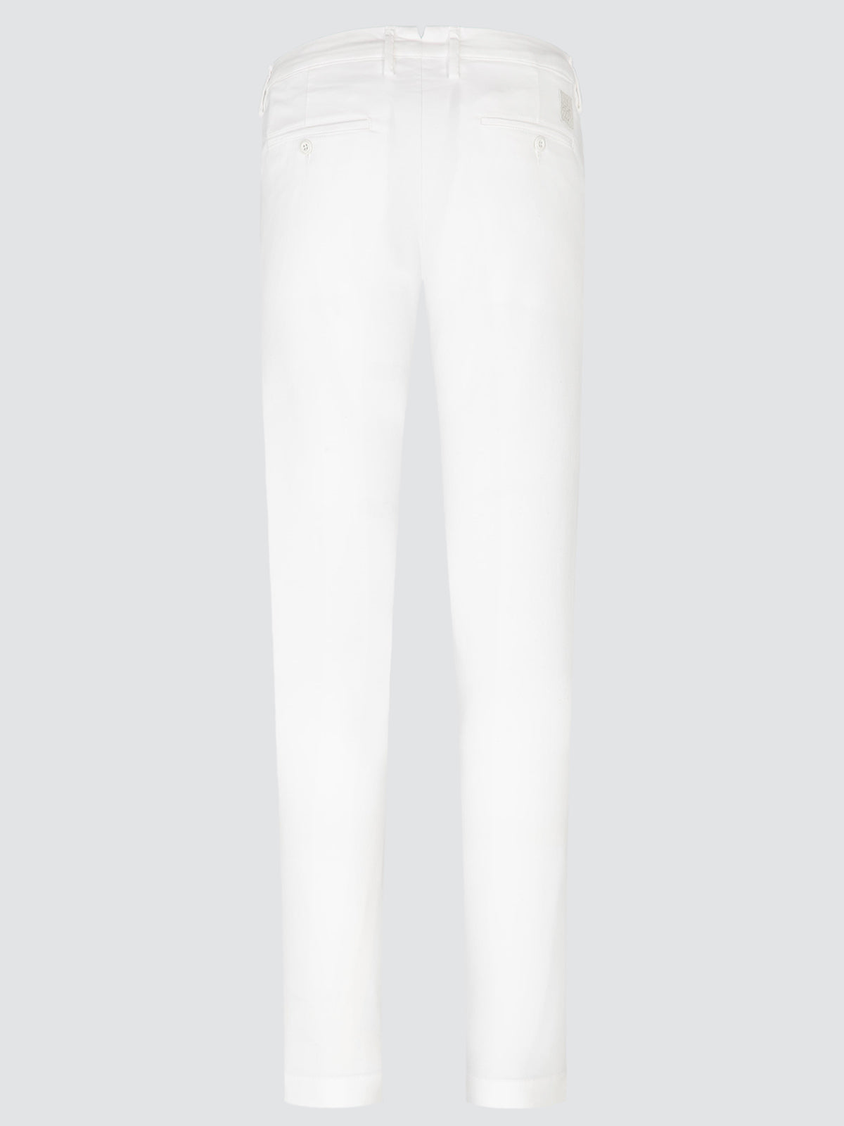 Pantalones Bobby de Sarga Stretch de Algodón y Lyocell Blanco
