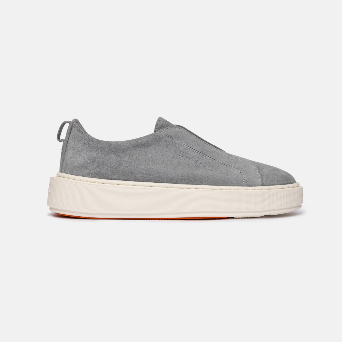 Sneakers slip-on de ante azul claro