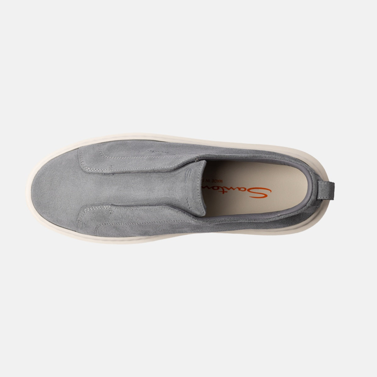 Sneakers slip-on de ante azul claro