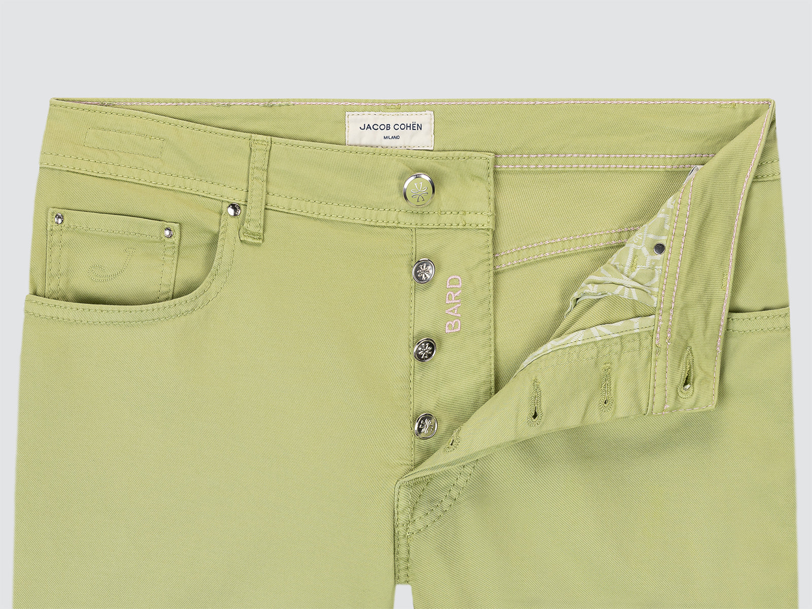 Bard Broek van Saliegroene Stretchtwill