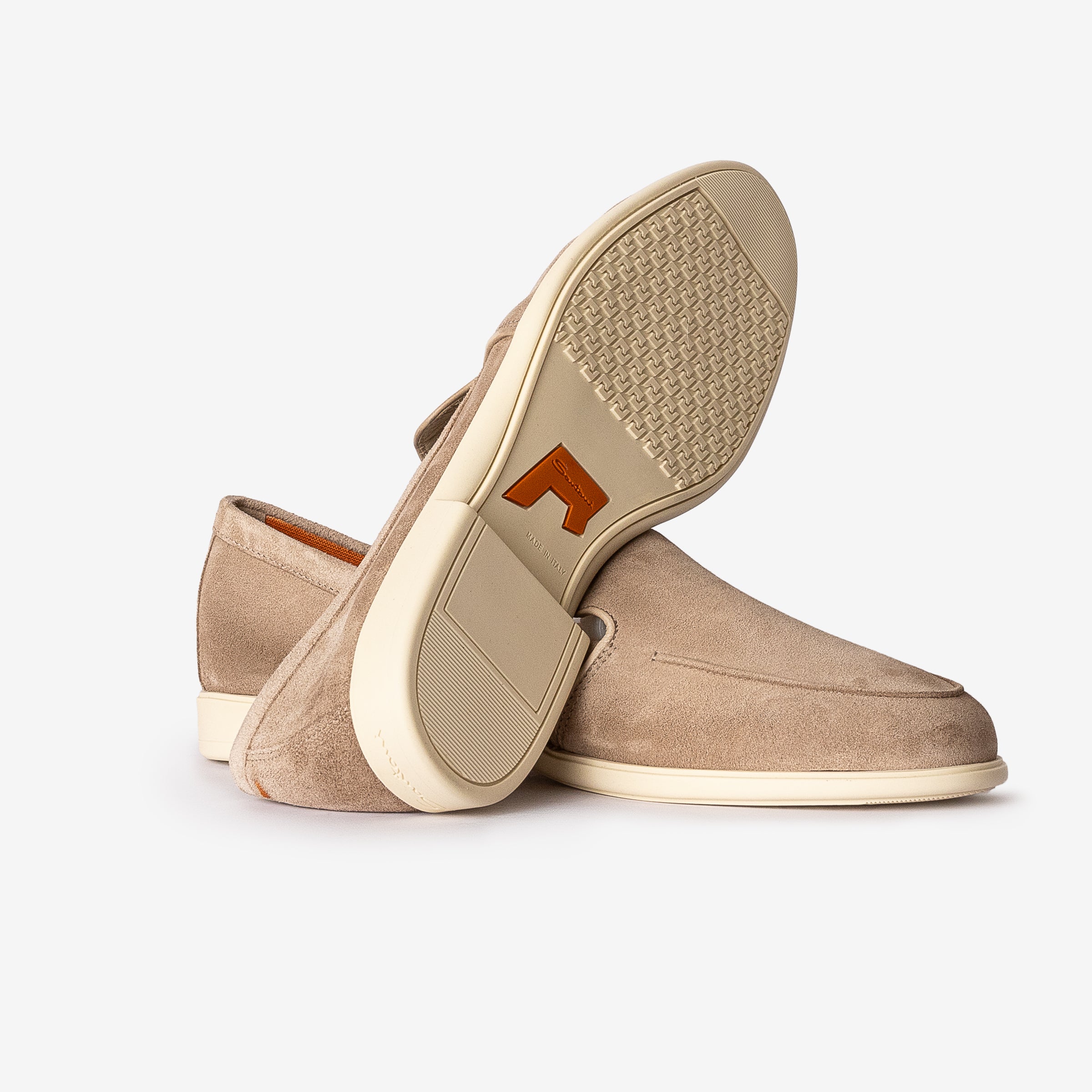 Beige Seta Suede Loafers