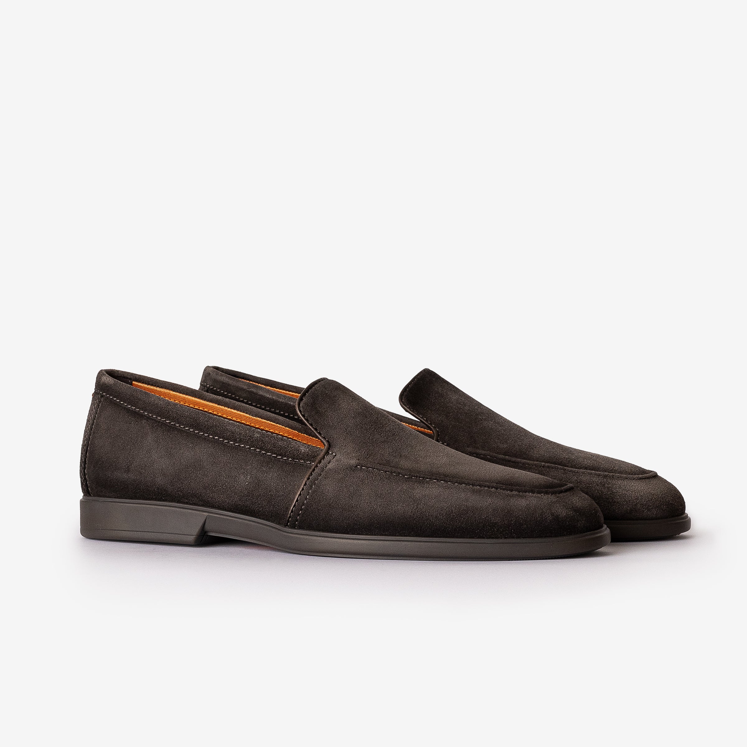 Gray Suede Loafer Tone Sole