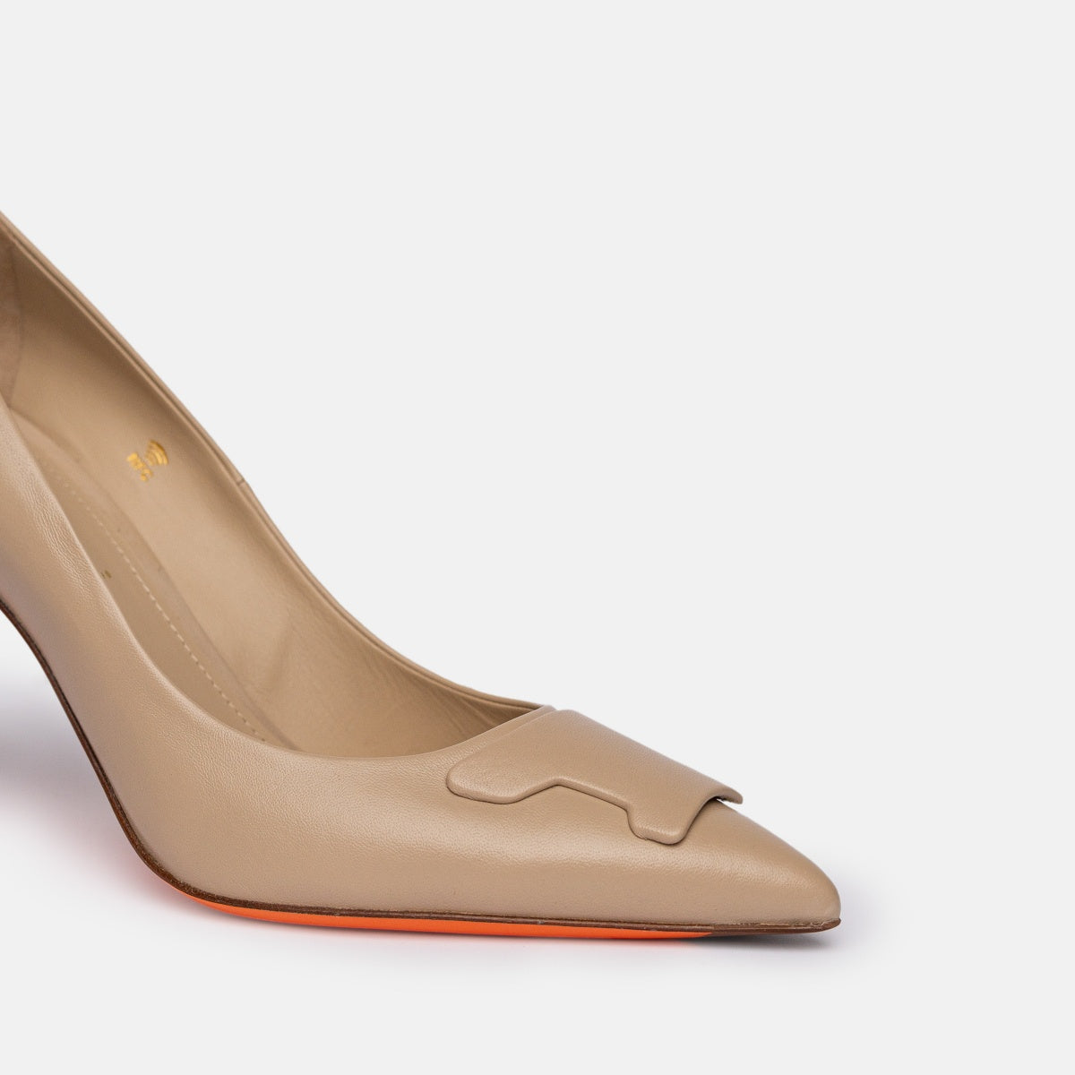 Escarpin talon haut cuir nude Sibille