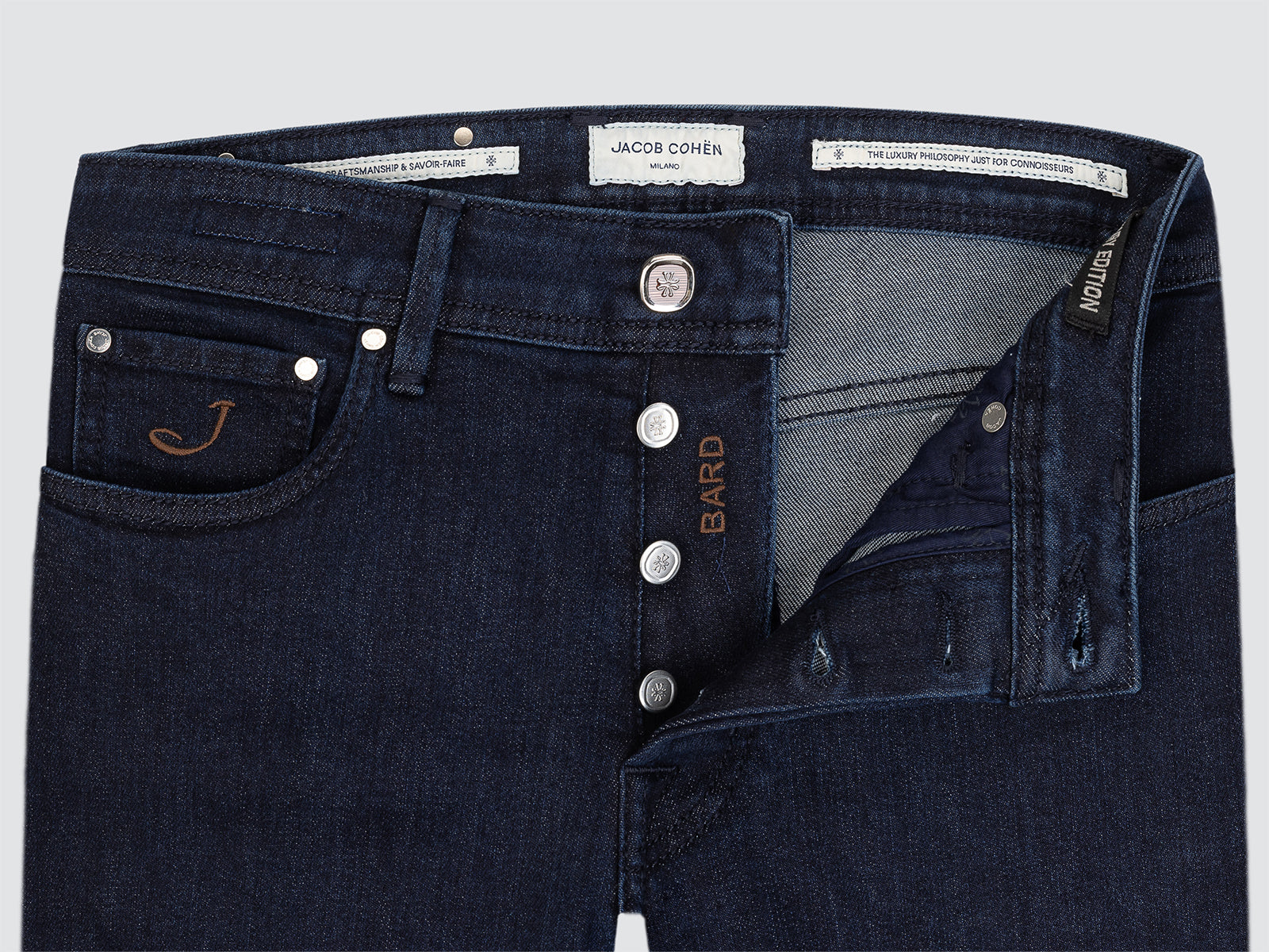 Vaqueros Bard Regular-Slim en Super Stretch Azul Medio