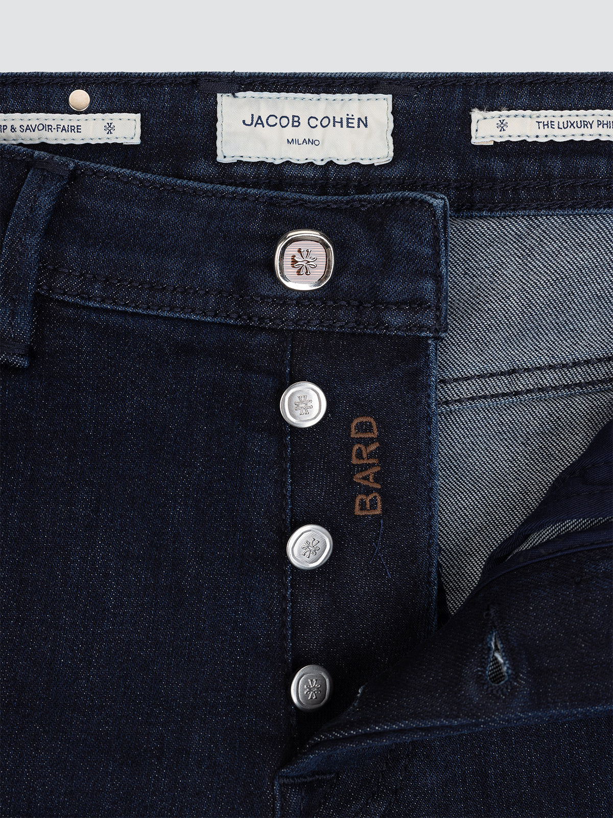 Vaqueros Bard Regular-Slim en Super Stretch Azul Medio