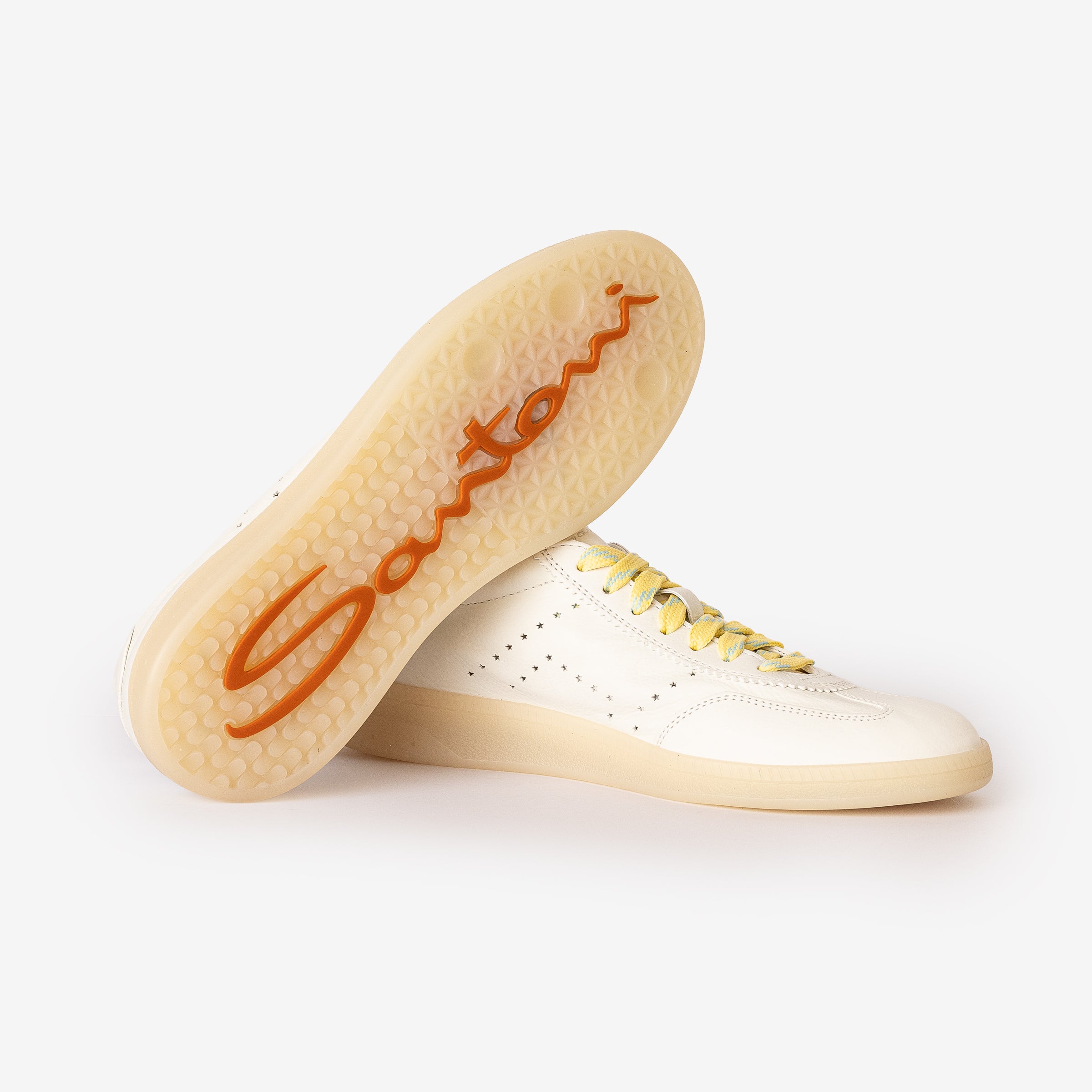White Tumbled Leather DBS Oly Sneaker