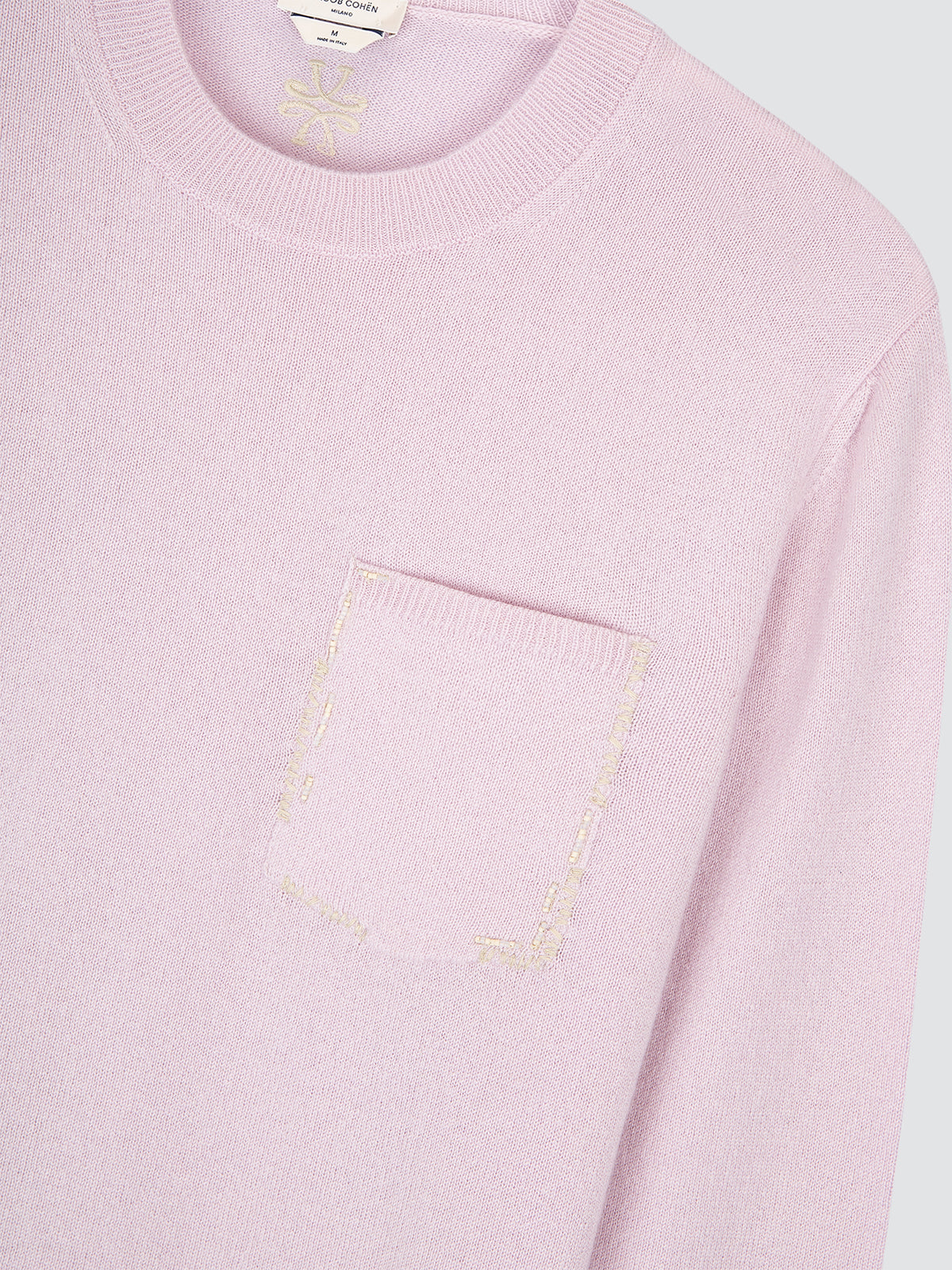 Pullover aus pastellrosa Kaschmir