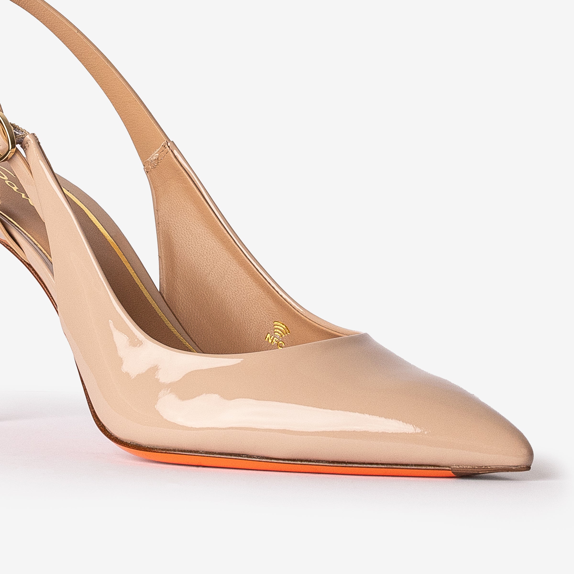 Pink Patent Leather High-Heel Slingback
