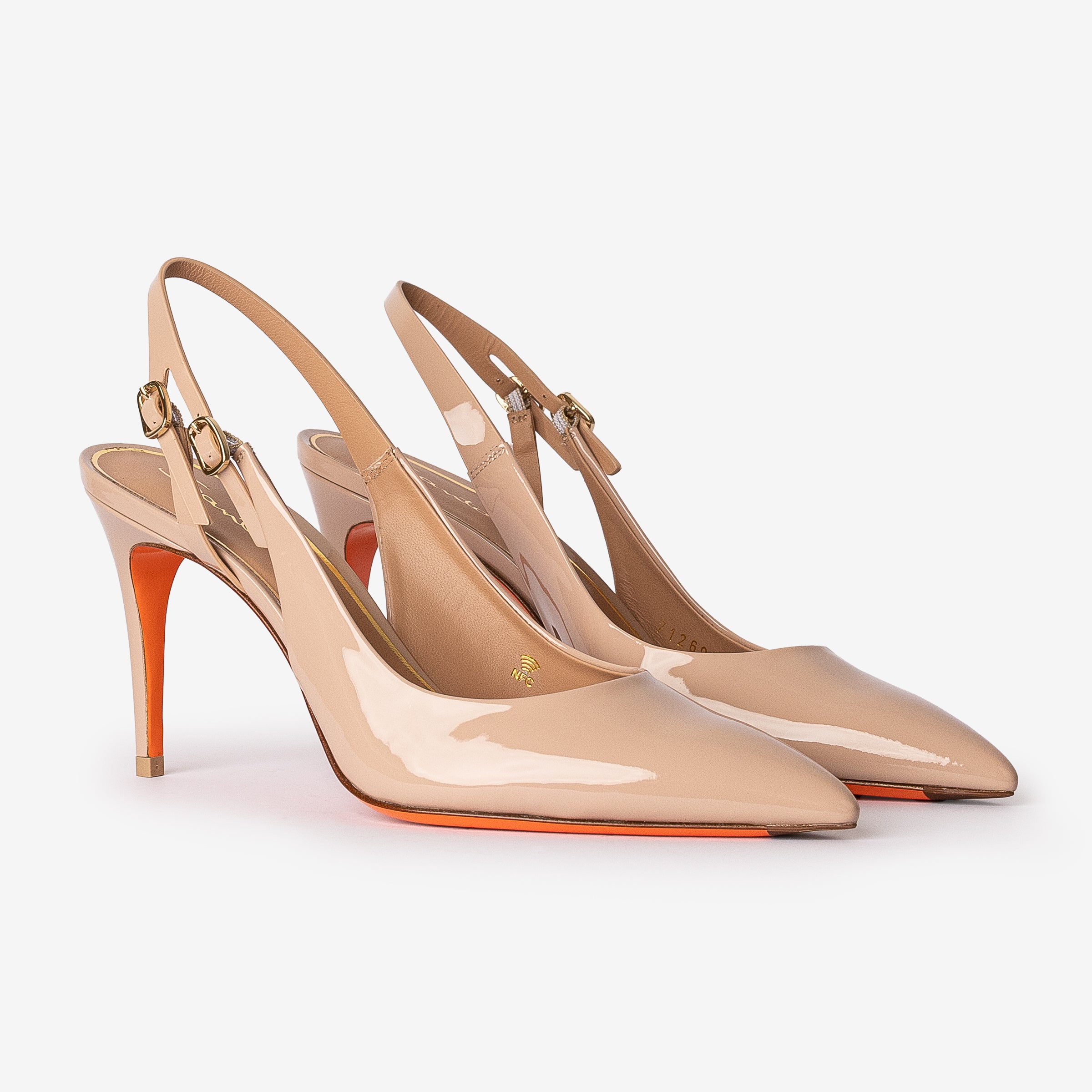 Pink Patent Leather High-Heel Slingback