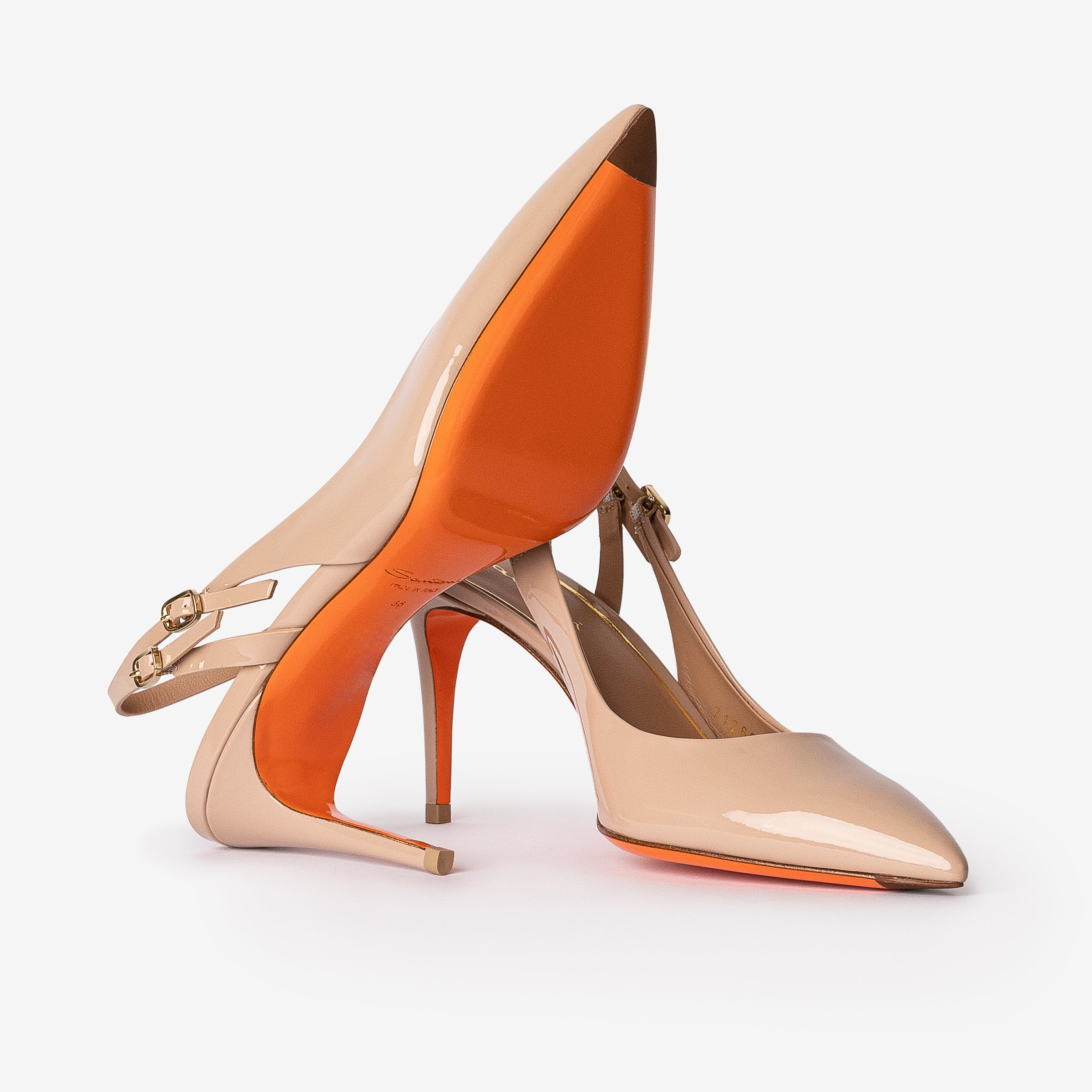 Pink Patent Leather High-Heel Slingback