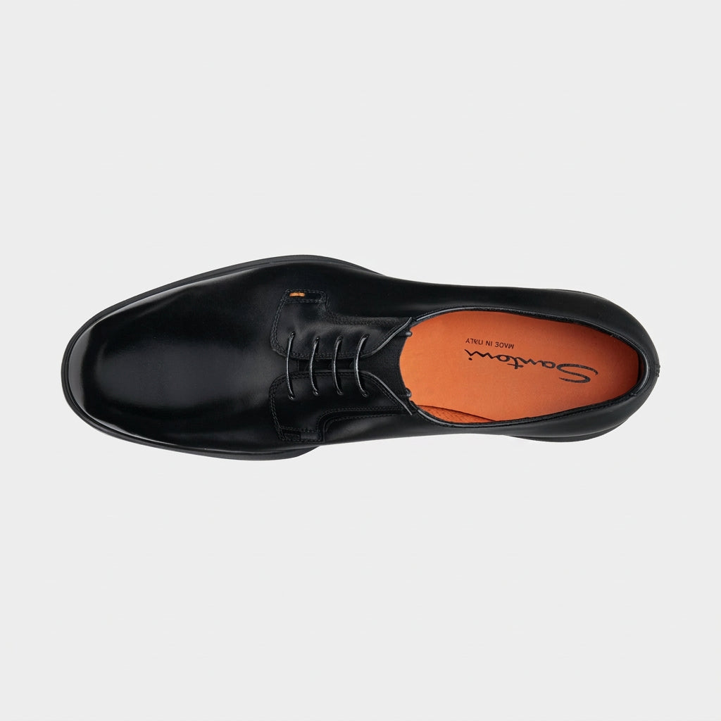 black leather Easy lace-up