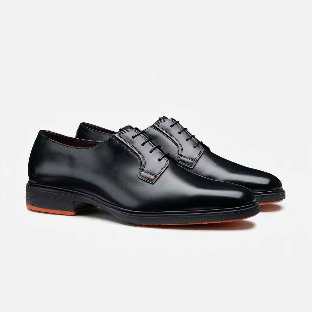 black leather Easy lace-up