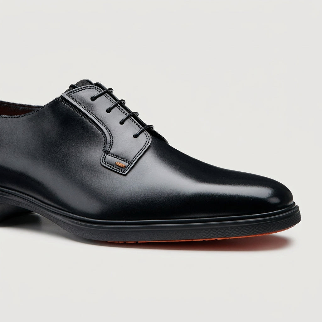 black leather Easy lace-up