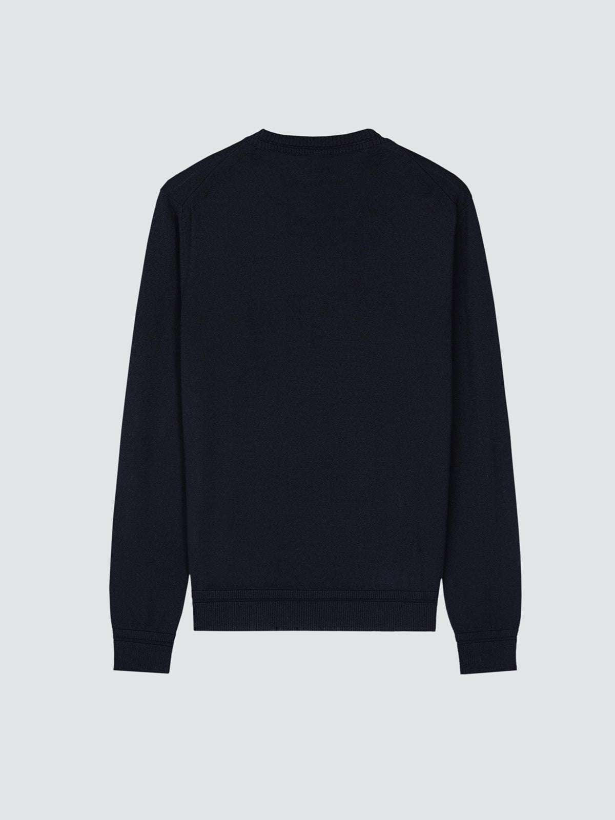 Wool and Silk Crew Neck Jumper Navy Blue