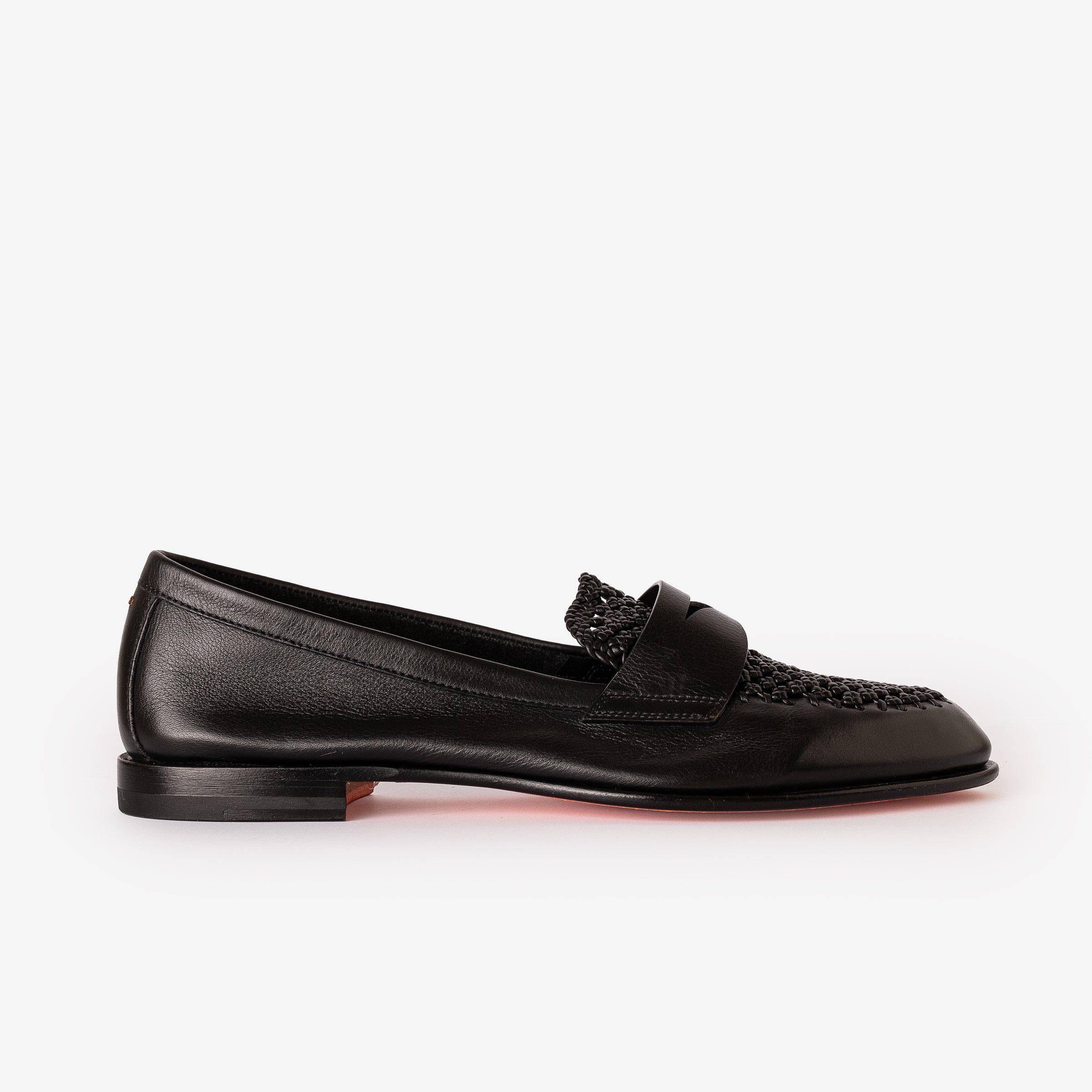 Black Leather Penny Loafer