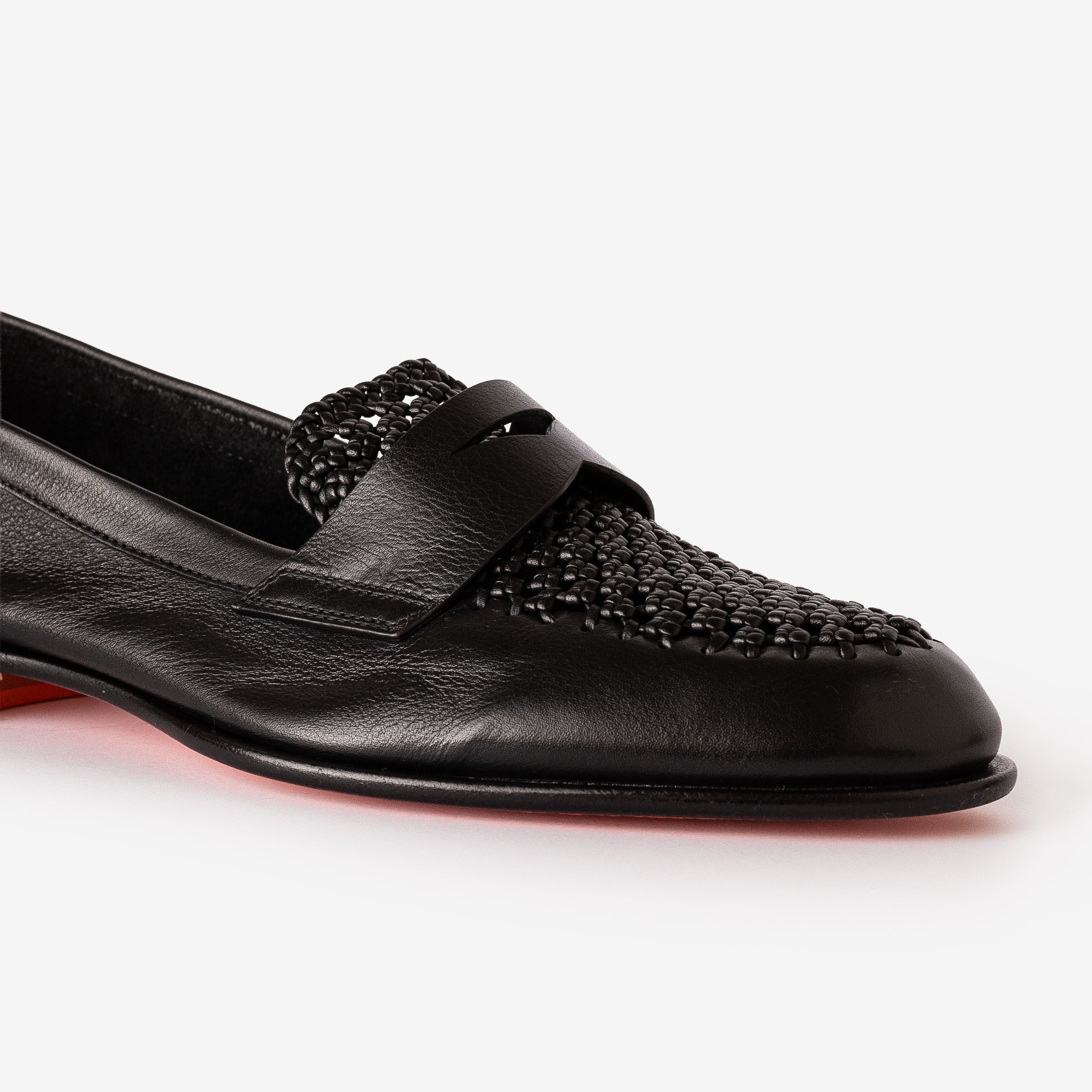 Black Leather Penny Loafer
