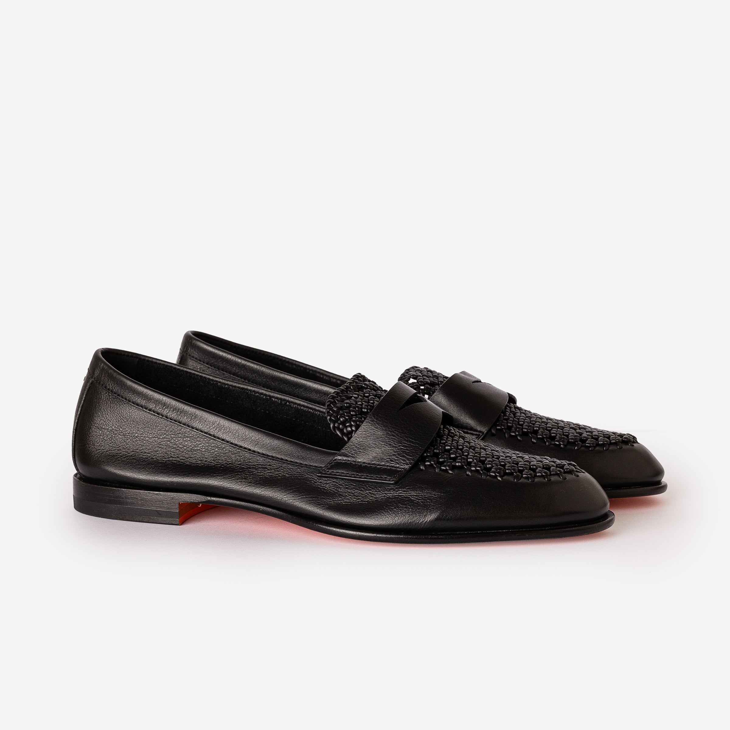 Black Leather Penny Loafer