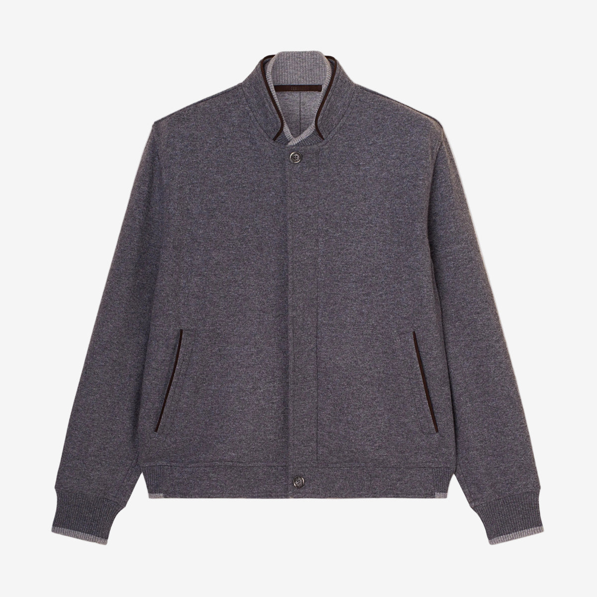 Grey Adrian Cashmere Flanel Double Jacket