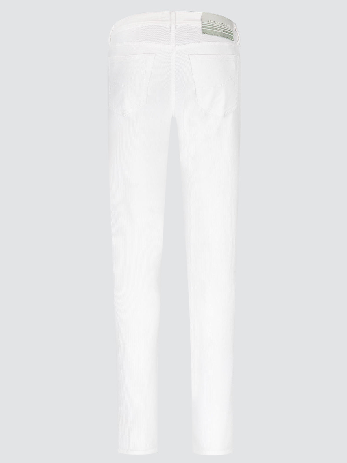 Pantalones Bard de Pana de Algodón Elástico Blanca