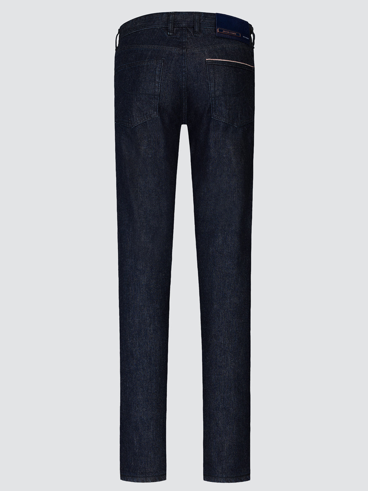 Back view of the dark blue Edo LTD jeans showing the Limited Edition leather patch