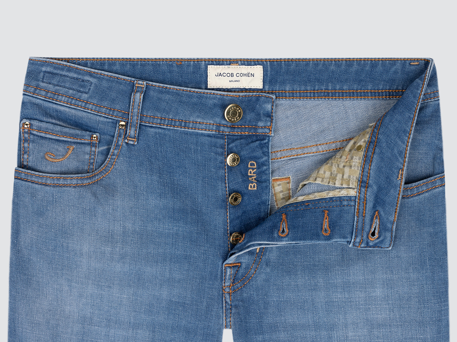 Bard Jeans van Middelblauw Superstretch Denim