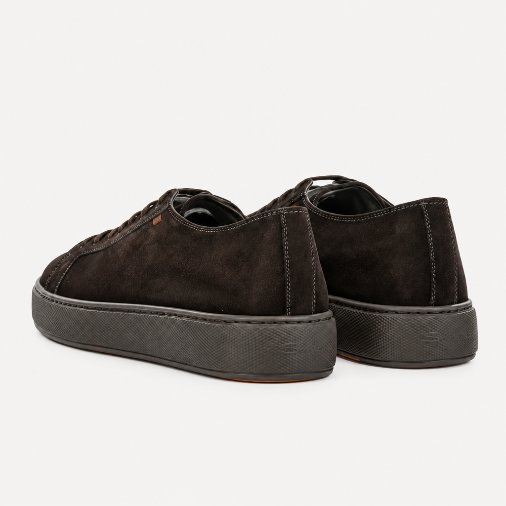 Sneakers con cordones de ante Seta marrón oscuro