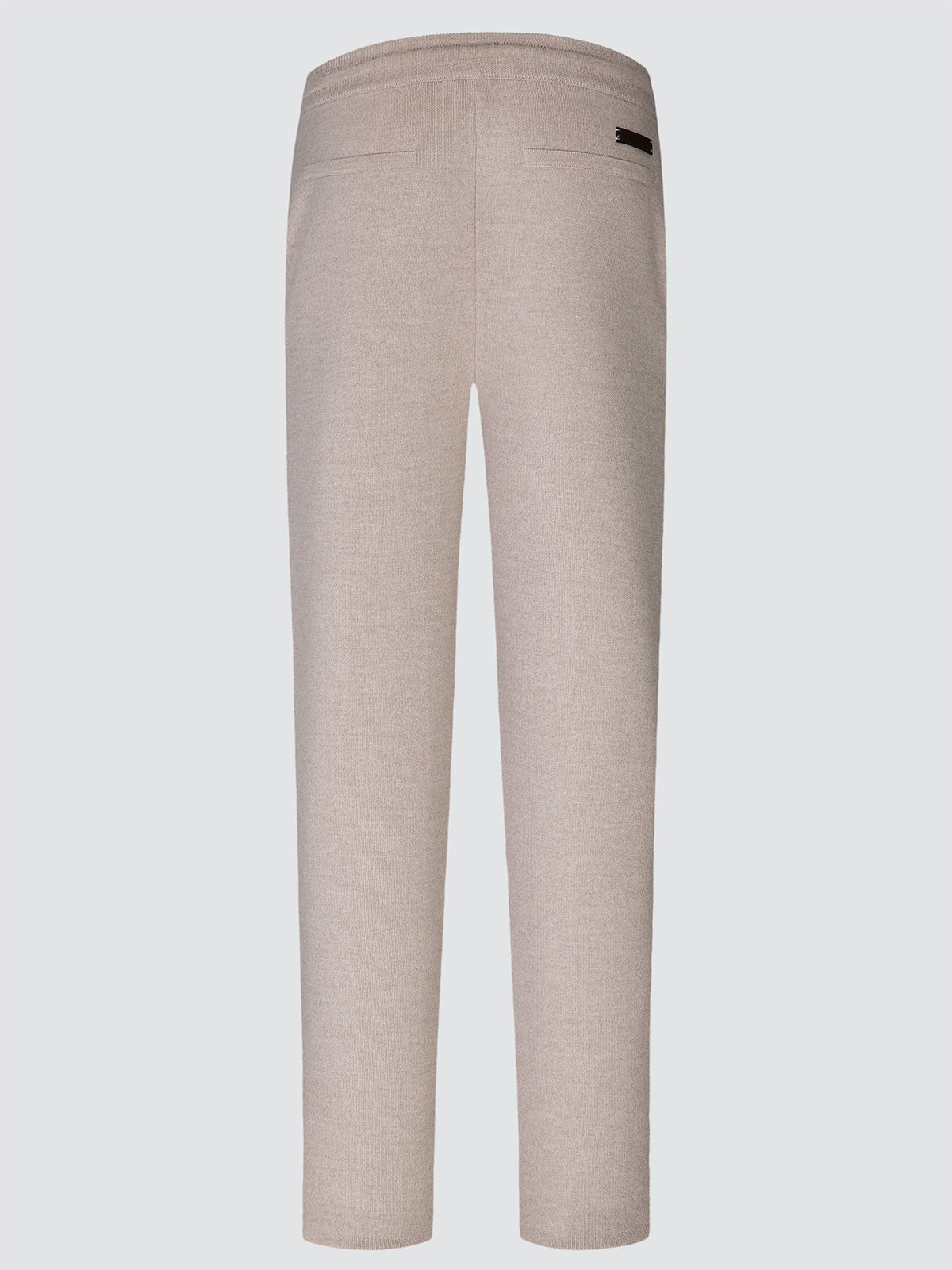 Beige Pants in Wool and Silk Blend Jersey