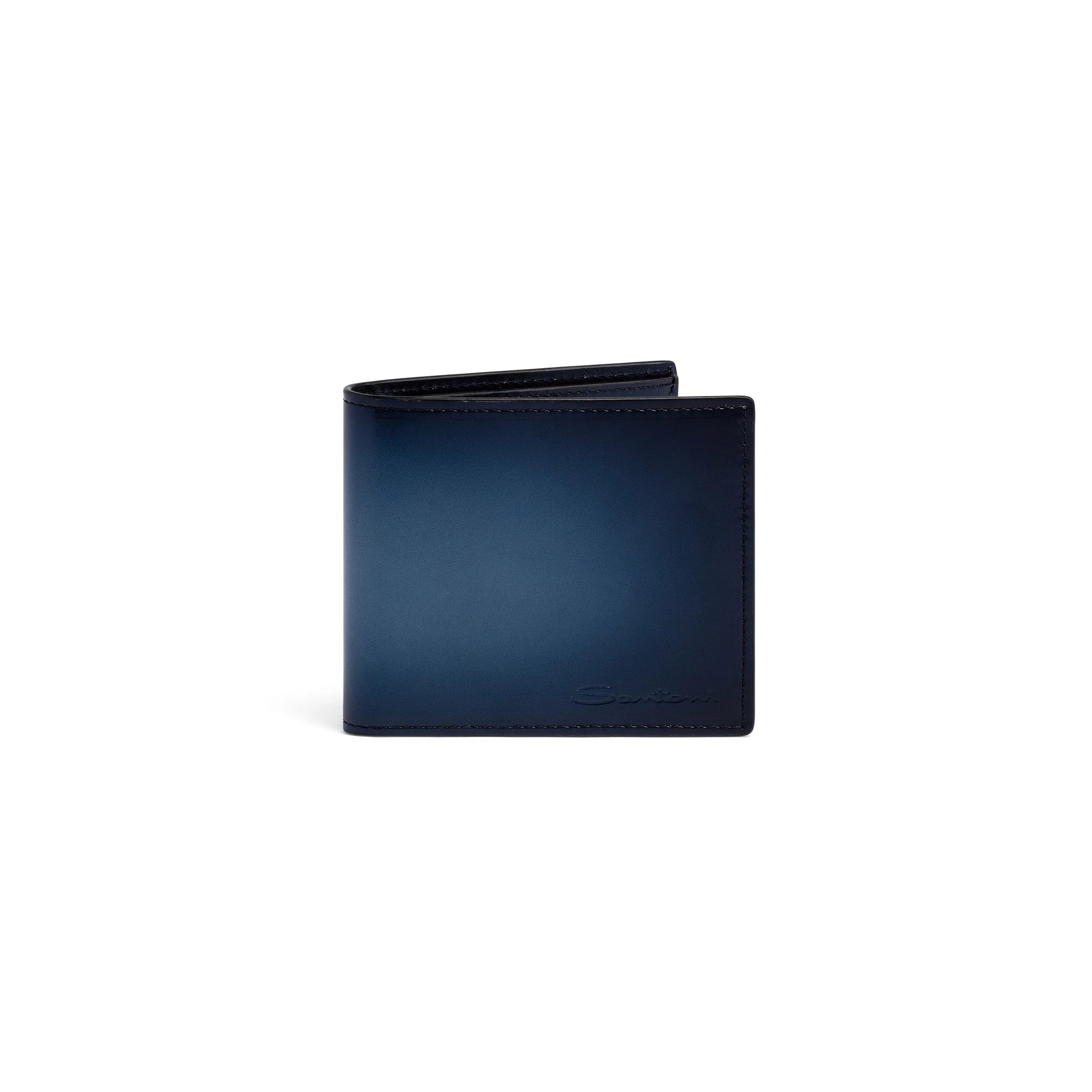 Blue leather wallet