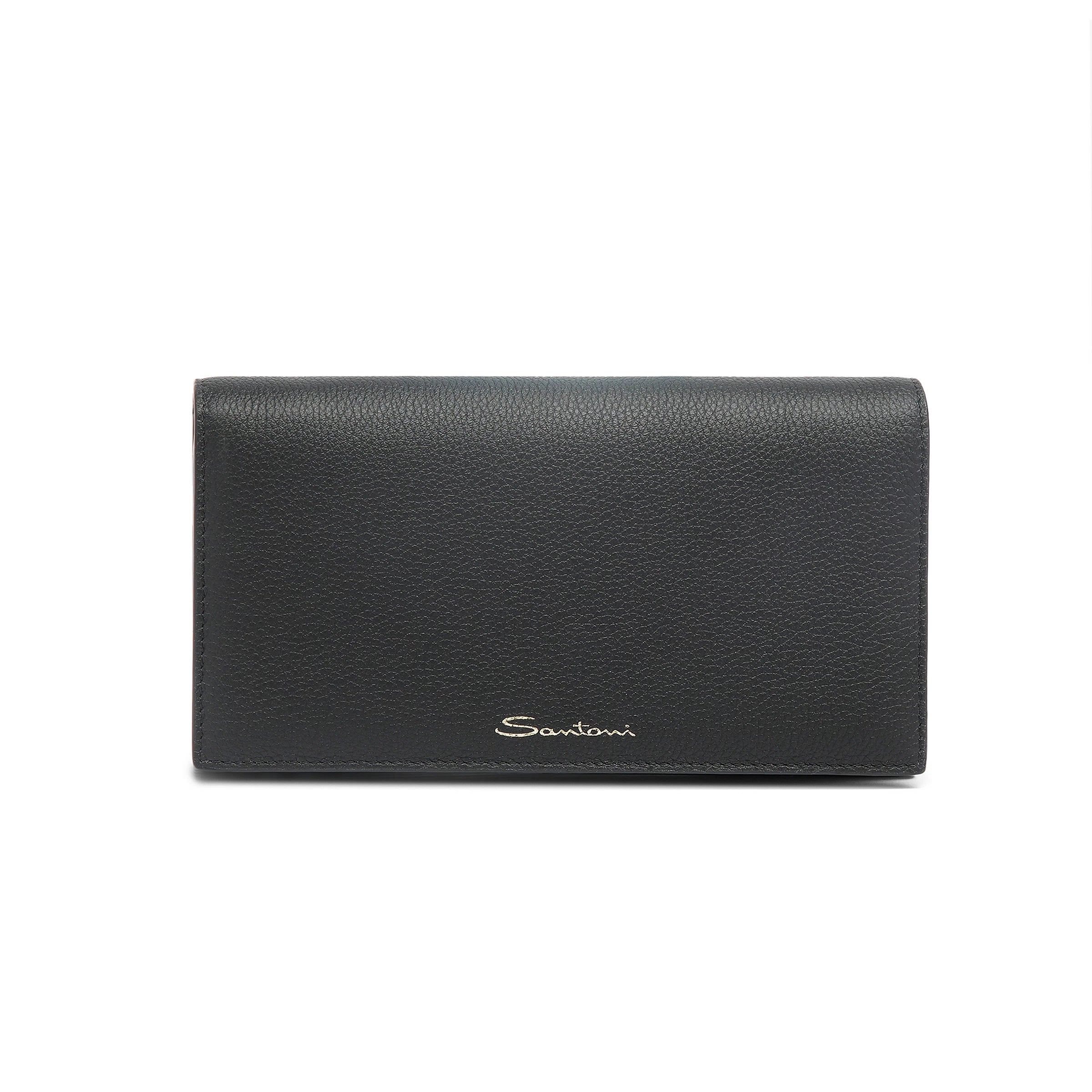 Black leather crossbody bag