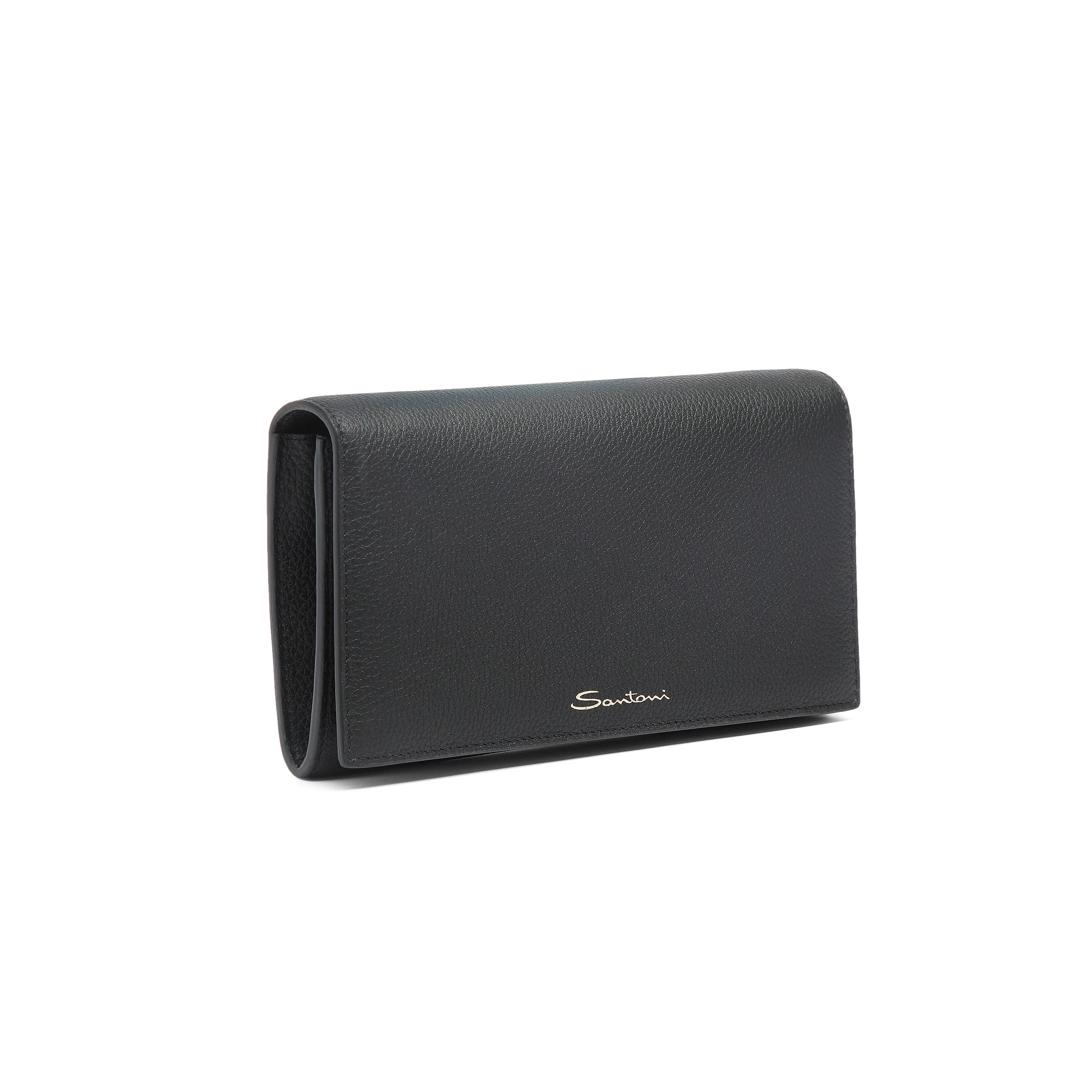 Black leather crossbody bag