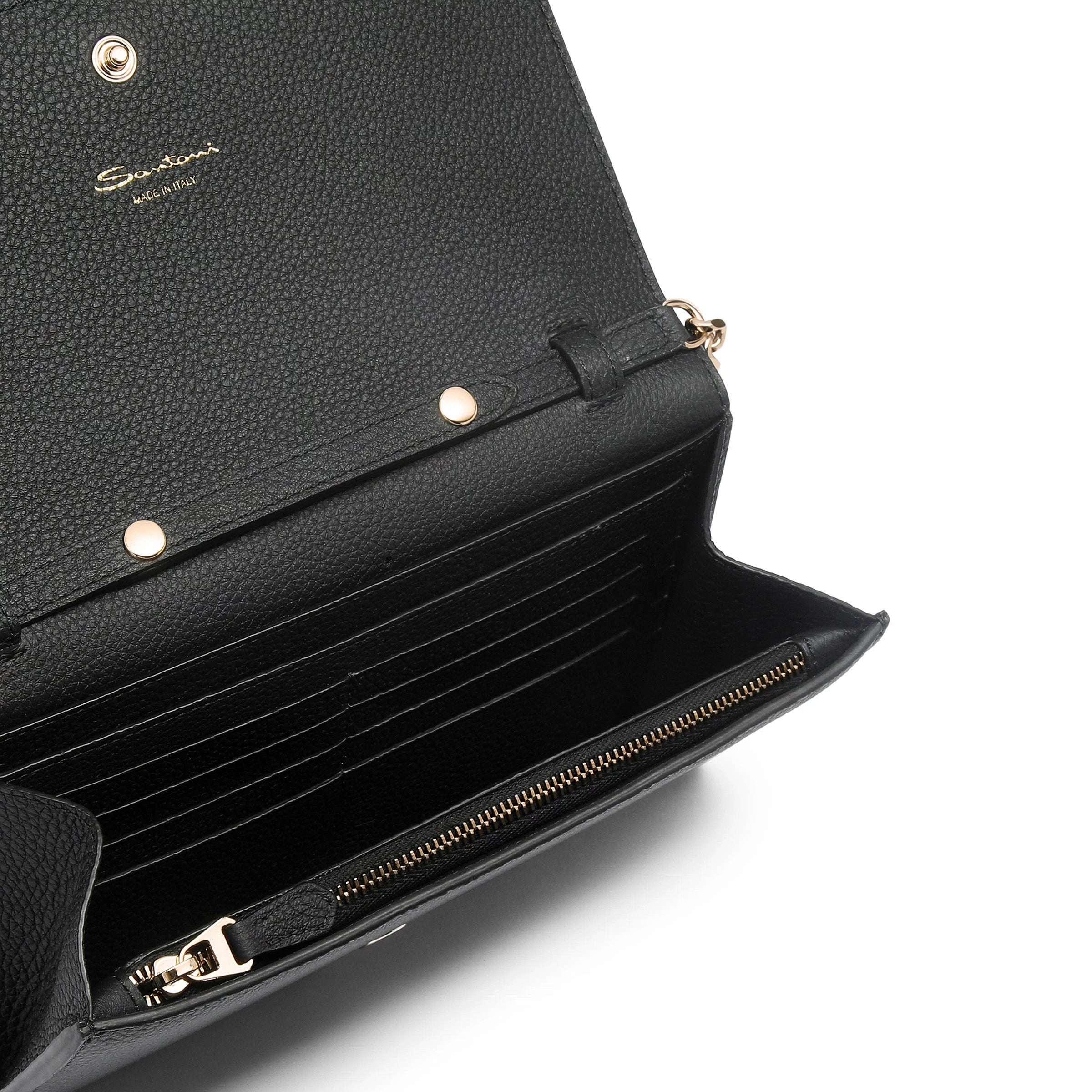 Black leather crossbody bag