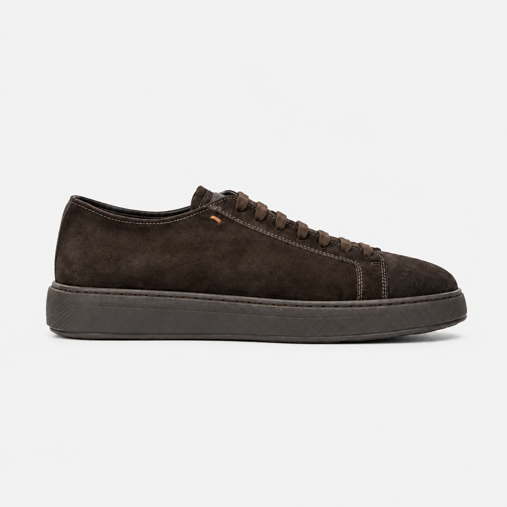 Sneakers con cordones de ante Seta marrón oscuro