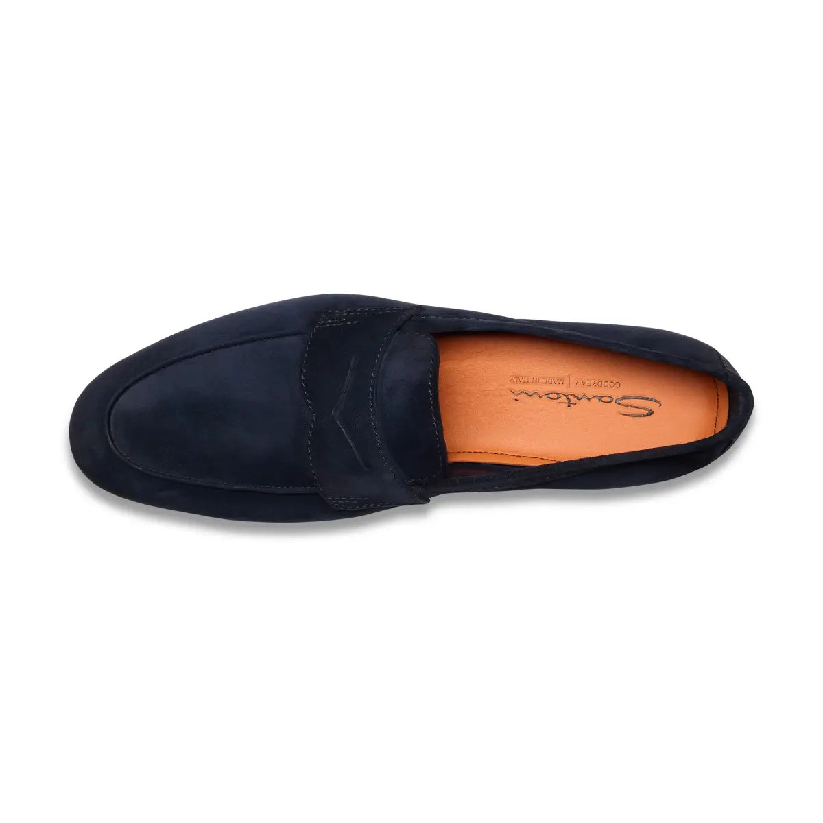 Mocasín Carlo de ante azul oscuro