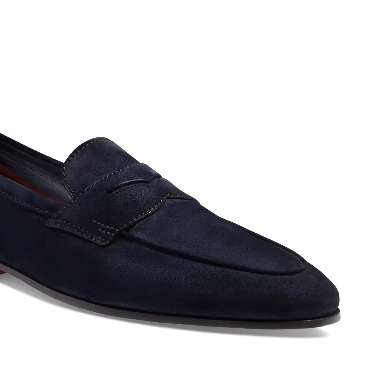 Mocasín Carlo de ante azul oscuro