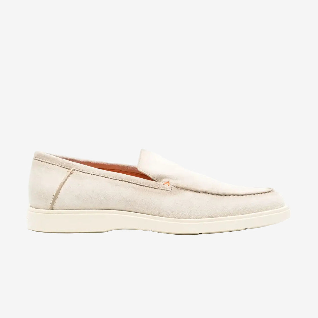 Mocasín de ante beige claro