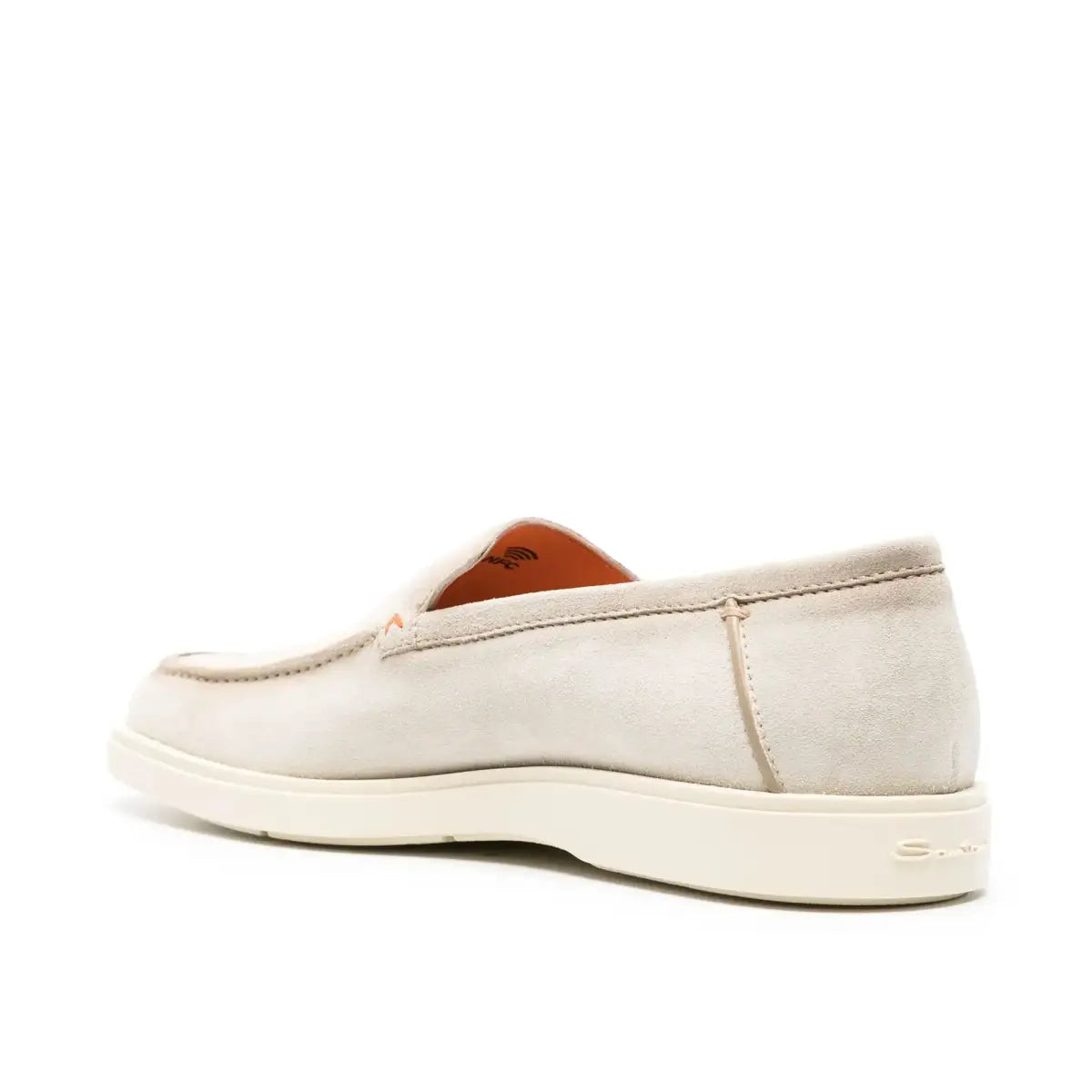 Mocasín de ante beige claro