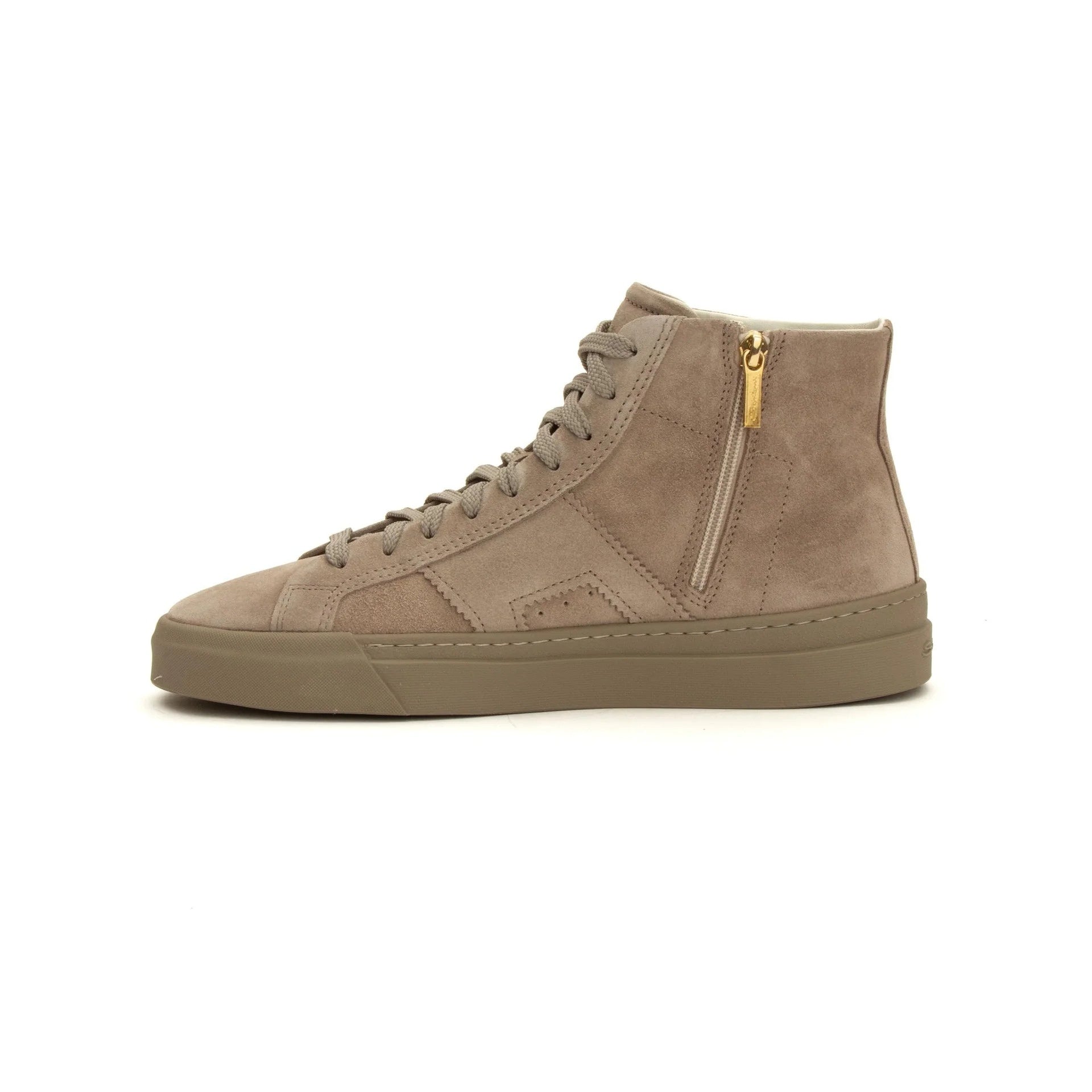 Sneakers Montantes Suede Beige