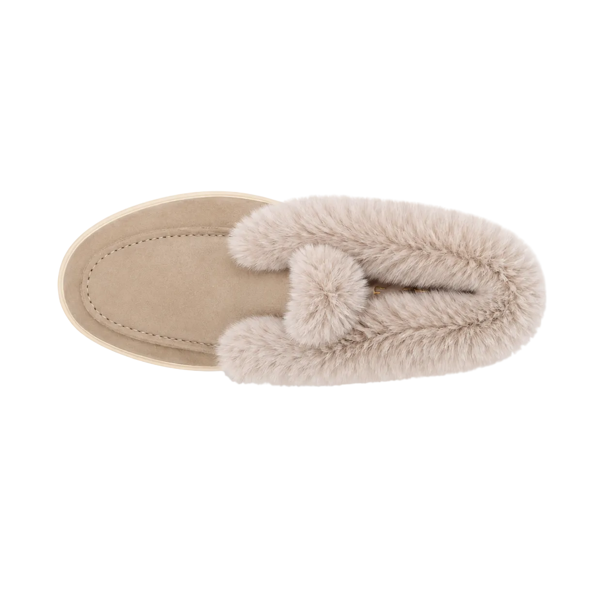 Dark beige Suede Desert Boot with Fur