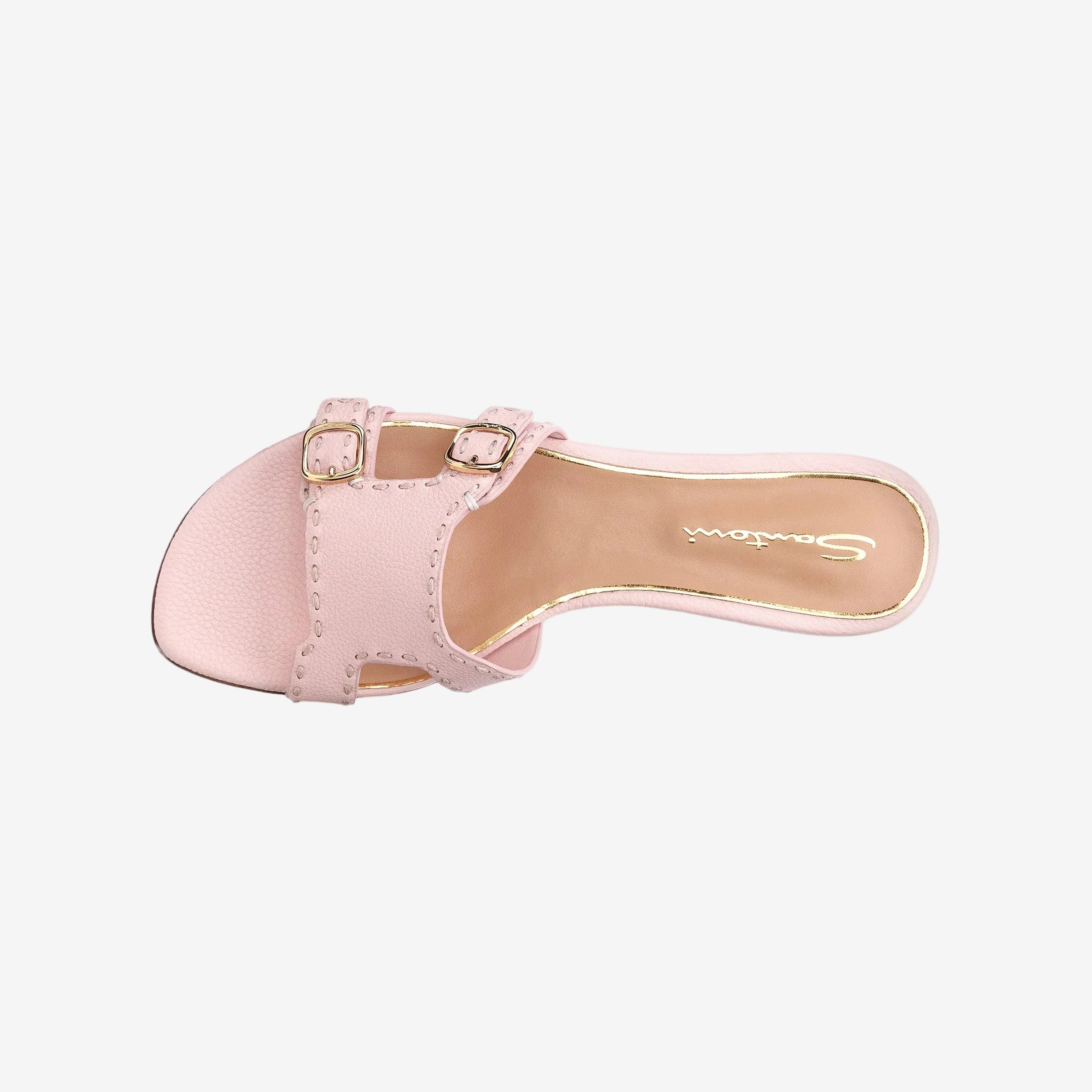 Rosa Didi Pantolette aus Leder