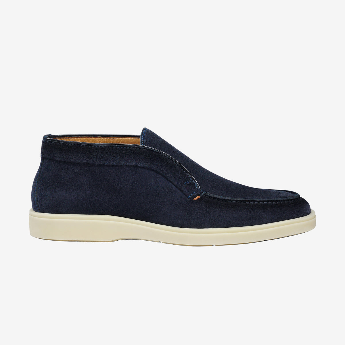 Designer Santoni-  Made in Italy. Blue Suede Chukka Boots.  Like New Condition!! Santoni Blue Suede Desert Boots main image 4