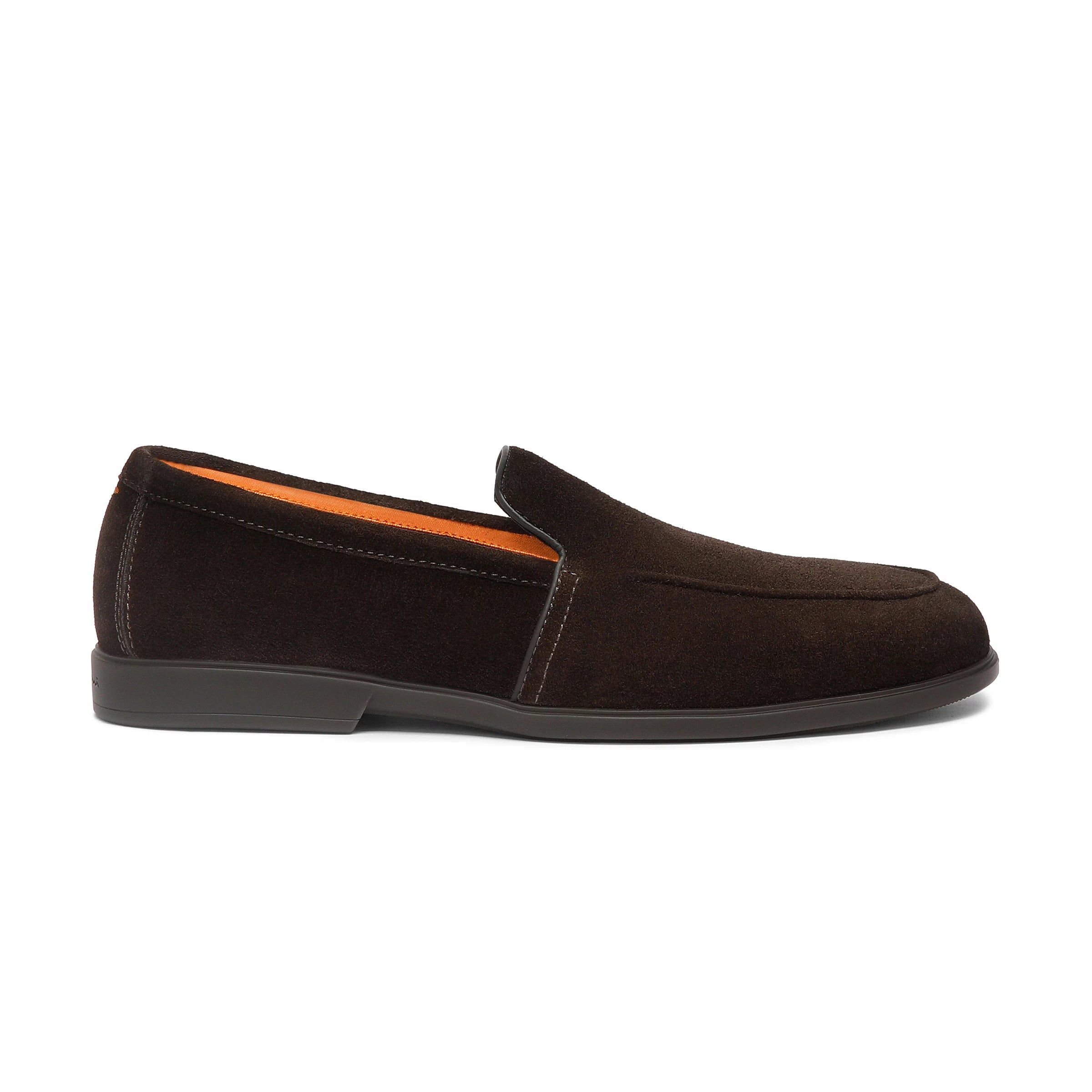 Donkerbruine Suède Loafer Zool